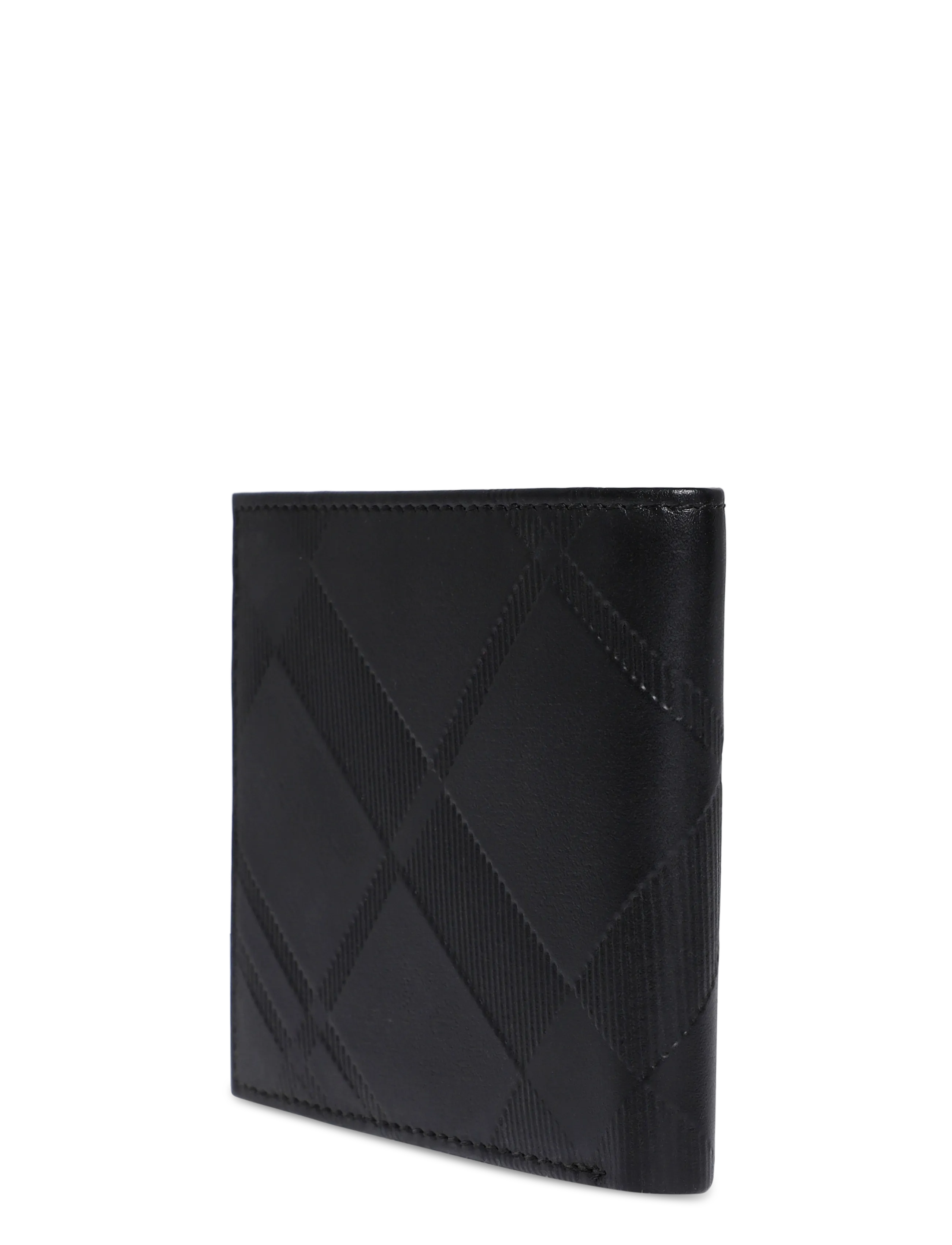 Barbour - Barbour Brunton Leather Wallet - portemonnaies - black deboss tartan - 3