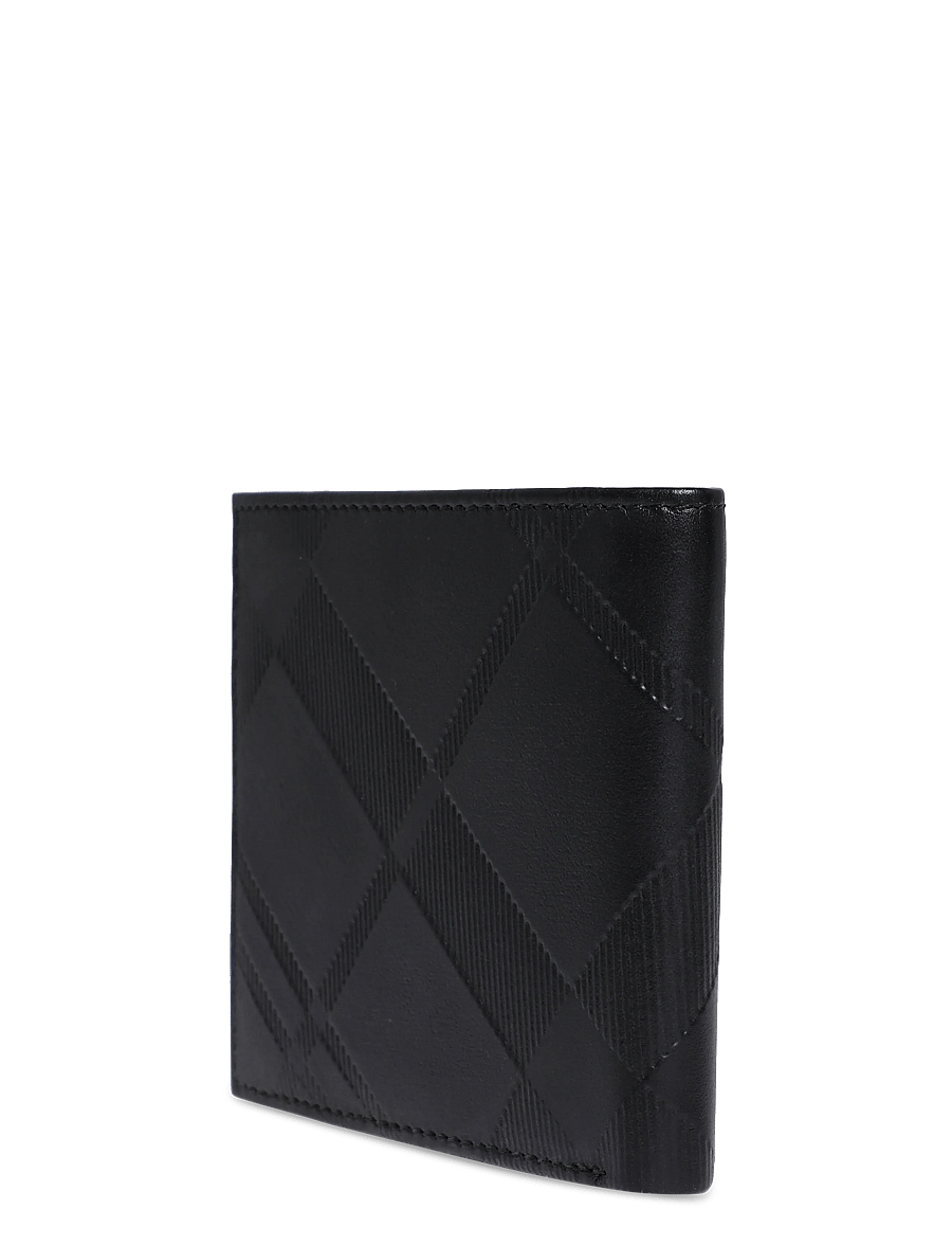 Barbour - Barbour Brunton Leather Wallet - portemonnaies - black deboss tartan - 3
