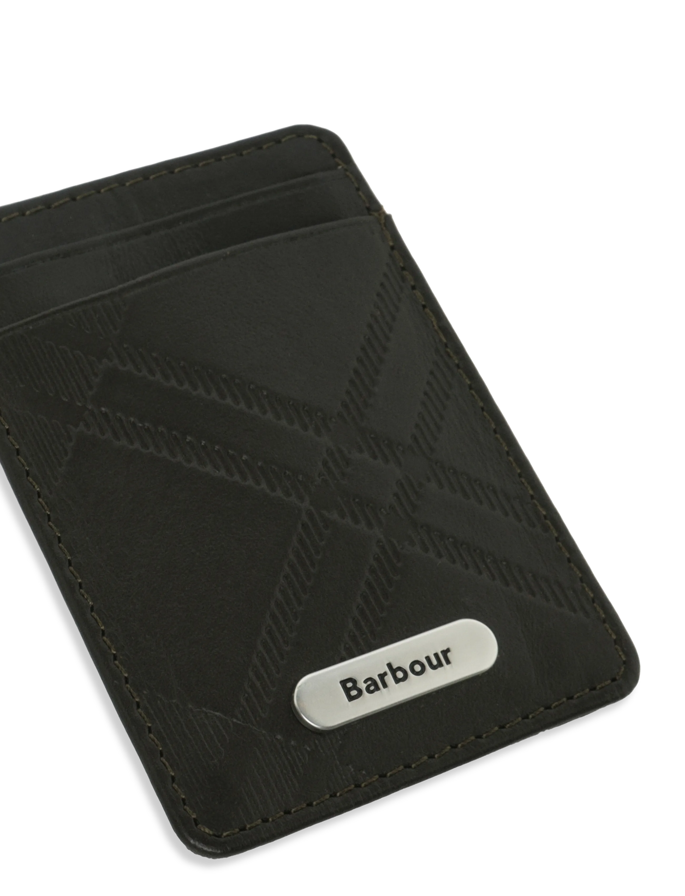 Barbour - Barbour Brunton Leather Card Holder - kartenetuis - dark olive - 3