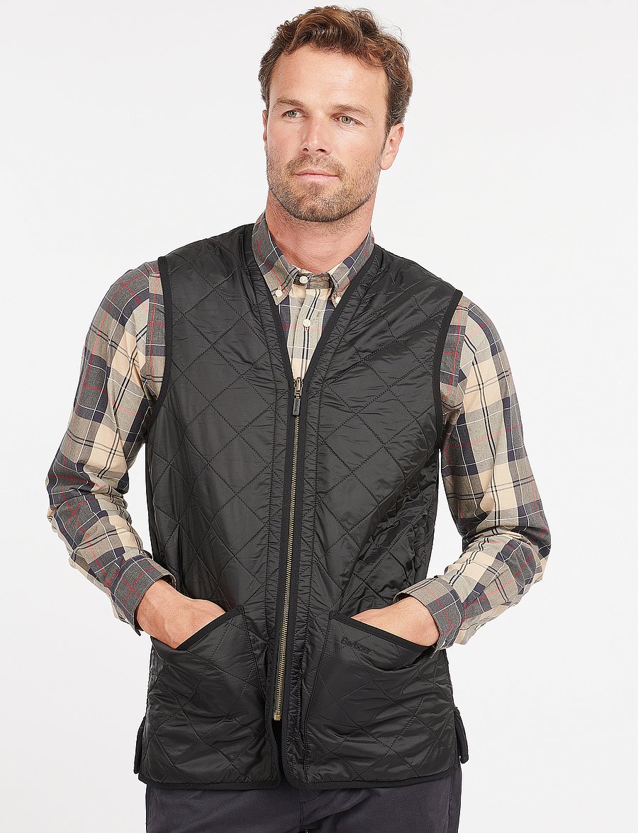 Barbour - Barbour Polarquilt Waistcoat/Zip-In Liner - vests - black - 0
