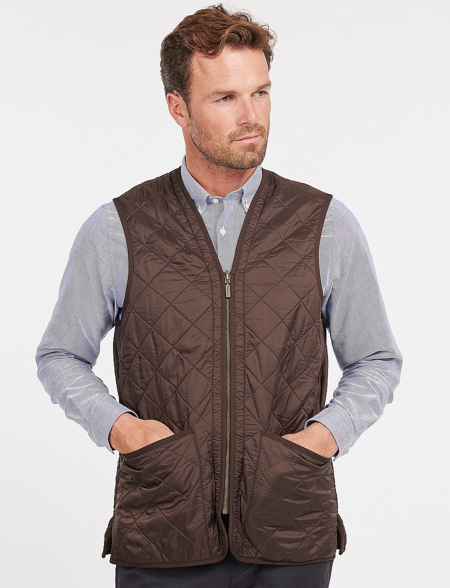 Barbour - Barbour Polarquilt Waistcoat/Zip-In Liner - westen - dark brown - 0