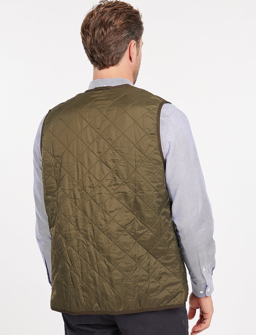 Barbour - Barbour Polarquilt Waistcoat/Zip-In Liner - vests - olive - 3