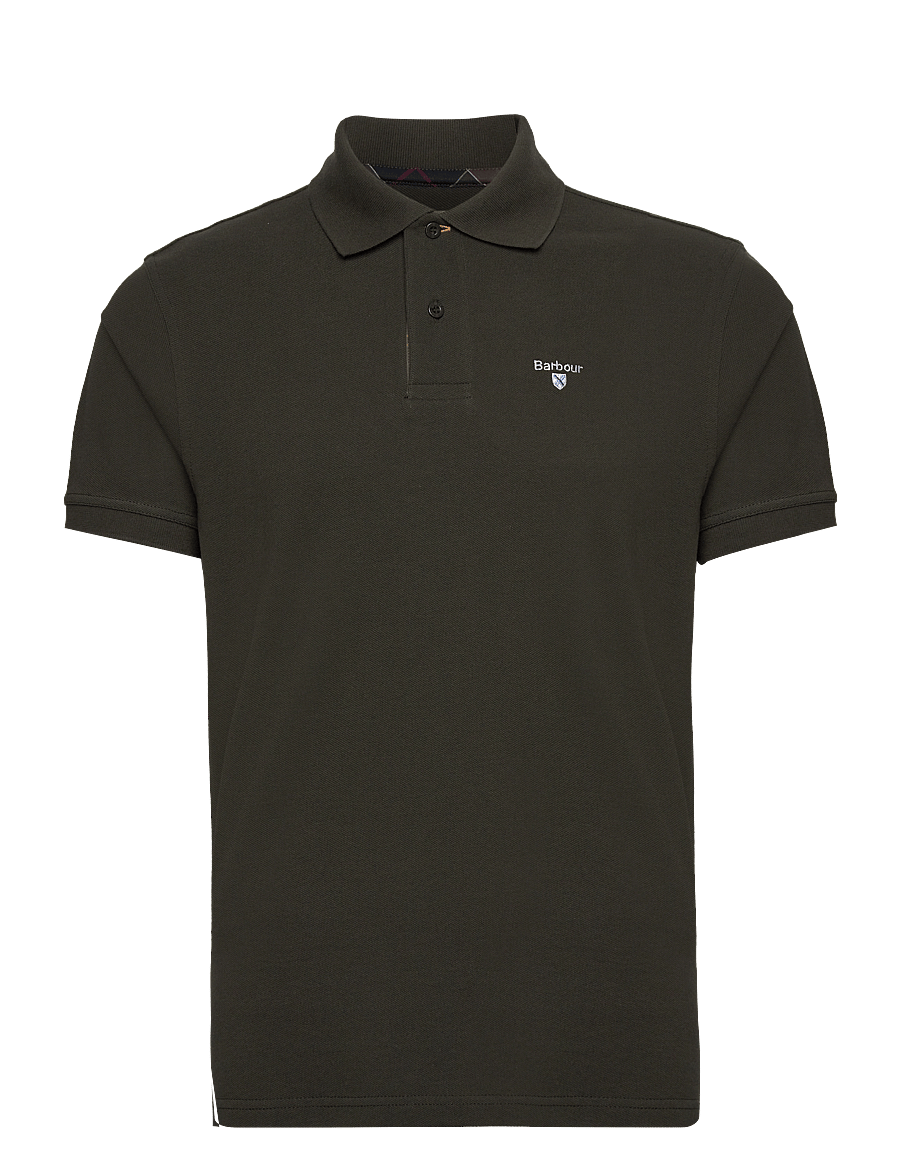 Barbour - Barbour Tartan Pique Tailored Polo Shirt - short-sleeved polos - forest green - 0