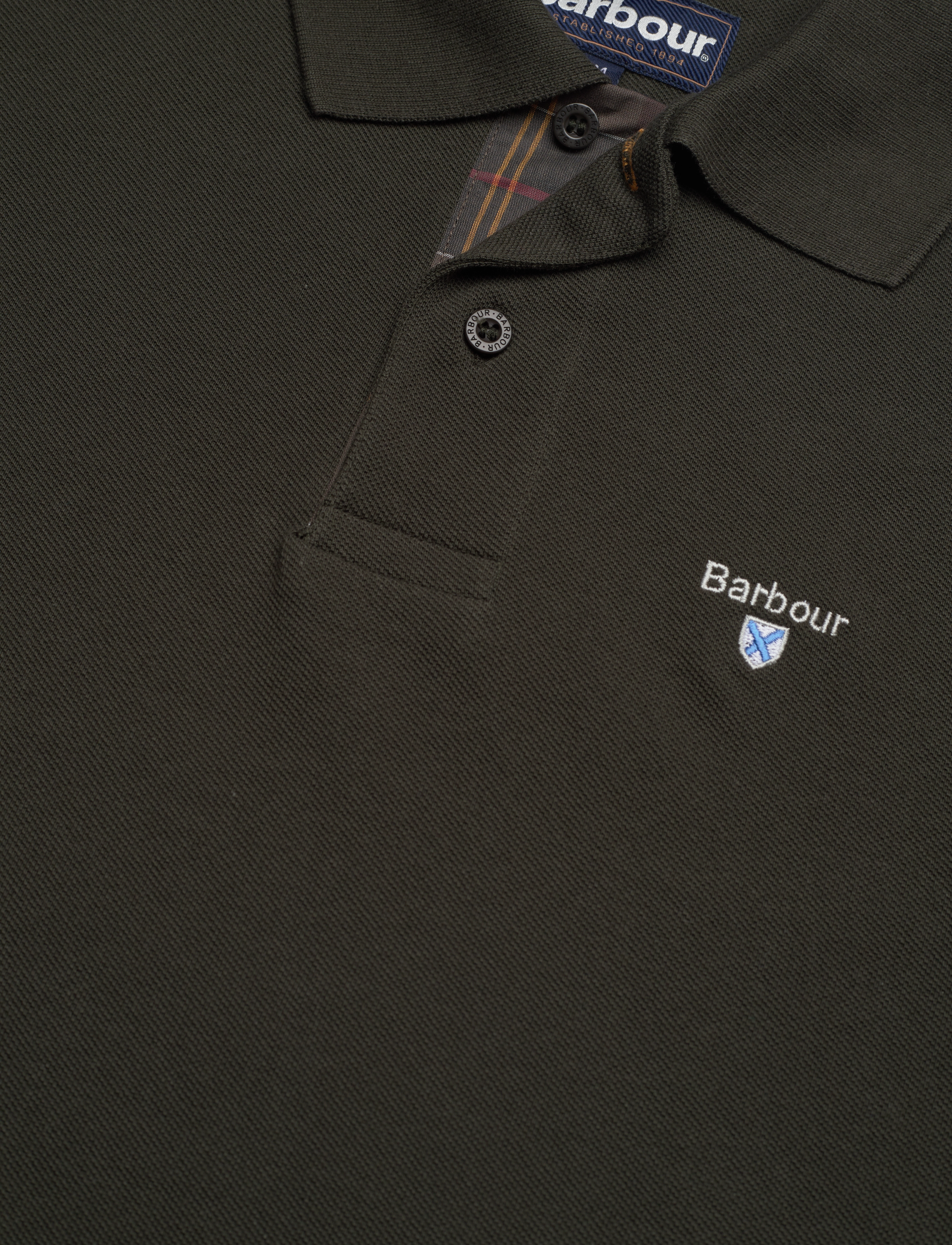 Barbour - Barbour Tartan Pique Tailored Polo Shirt - forest green - 2