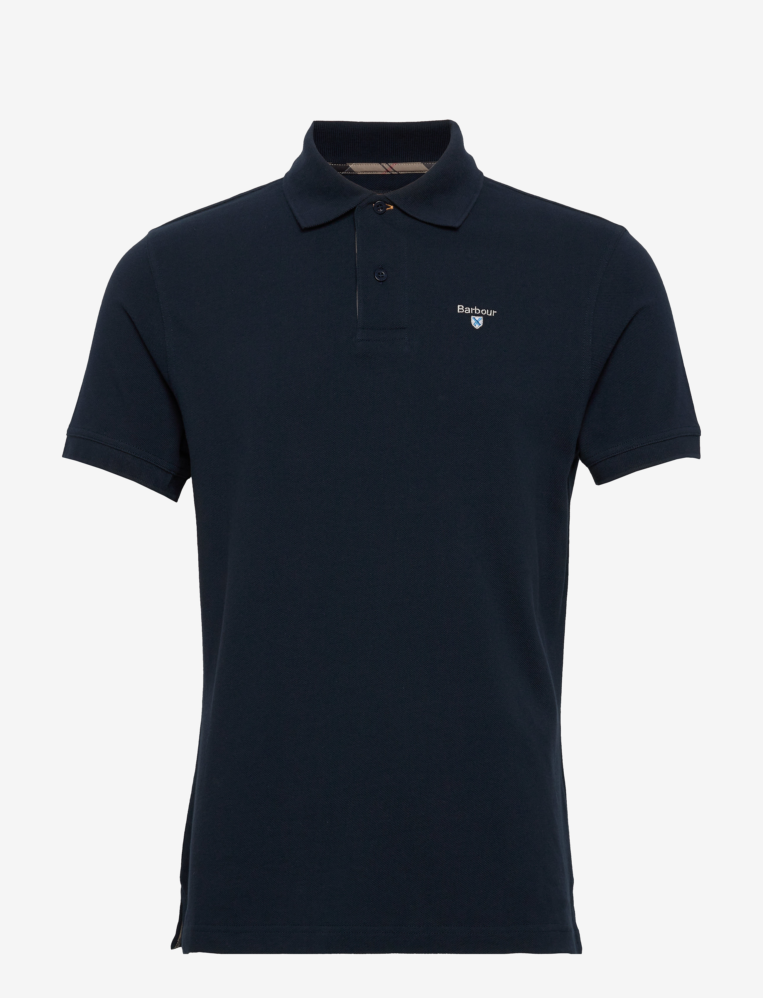 Barbour Tartan Pique Polo Shirt - NEW NAVY