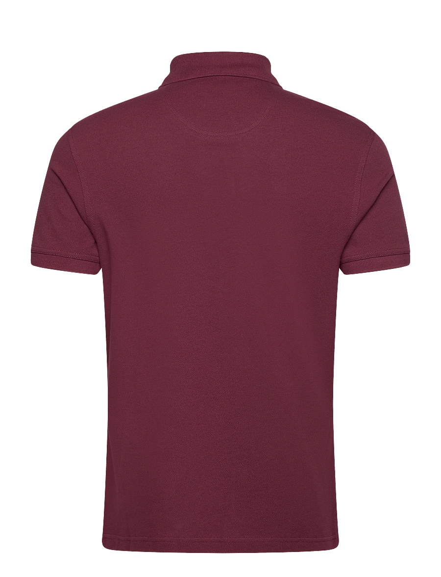 Barbour - Barbour Tartan Pique Tailored Polo Shirt - short-sleeved polos - ruby - 2