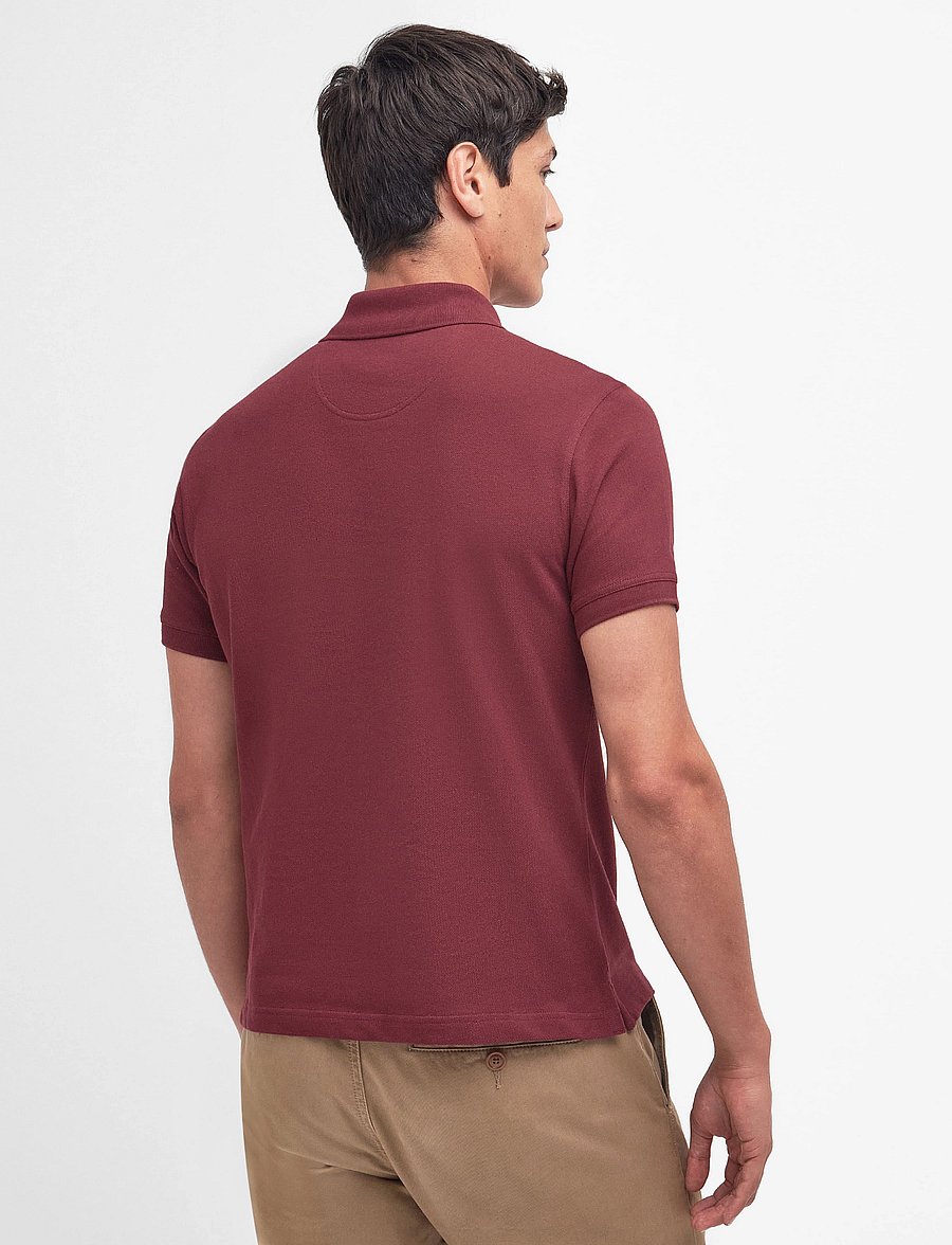 Barbour - Barbour Tartan Pique Tailored Polo Shirt - short-sleeved polos - ruby - 4