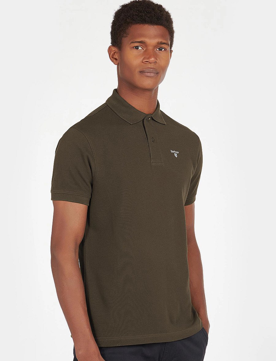 Barbour - Barbour OG Sports Polo - kortærmede poloer - dark olive - 4