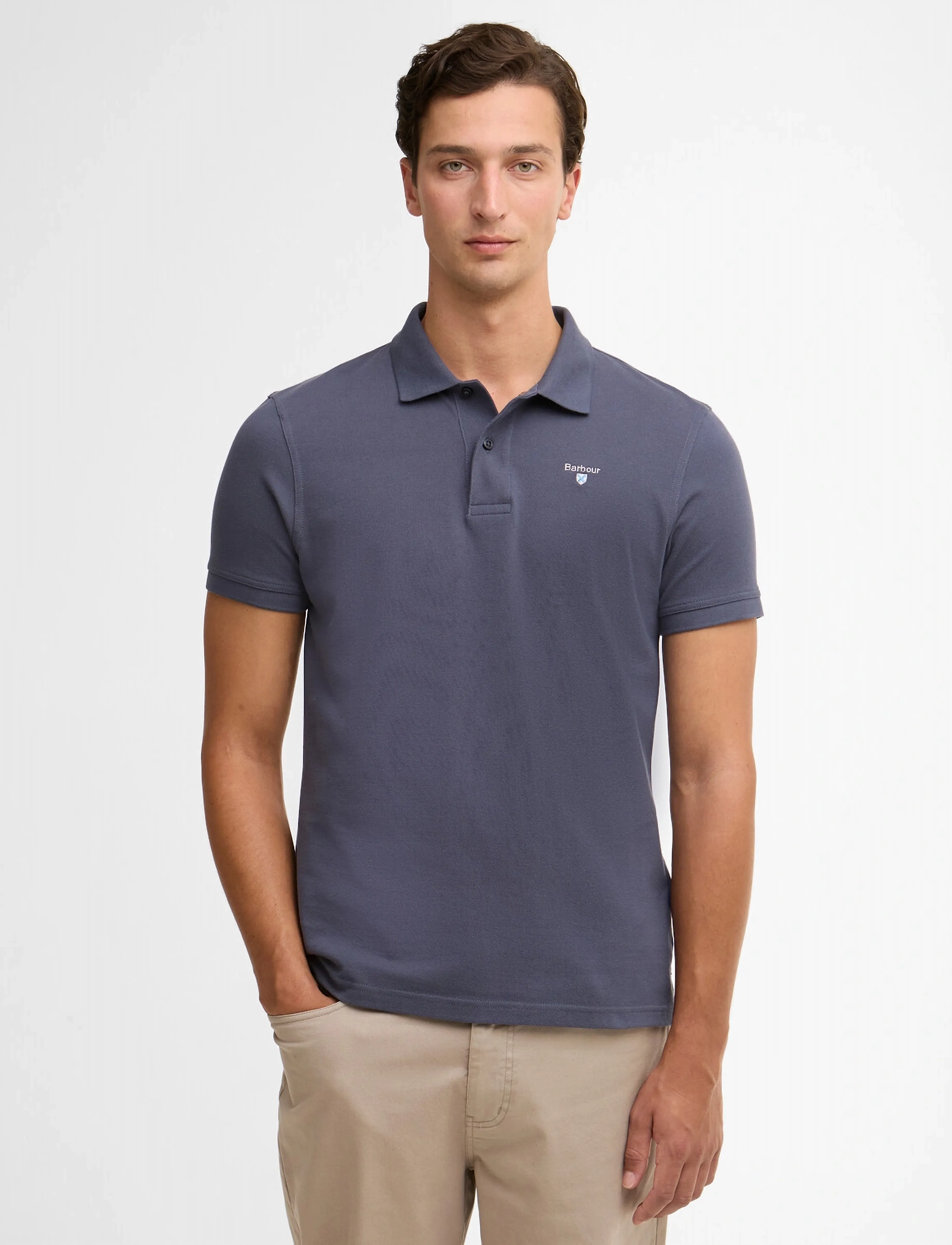 Barbour Barbour Sports Polo Jasmine, M, Navy, Poloer > Kortærmede, Herre