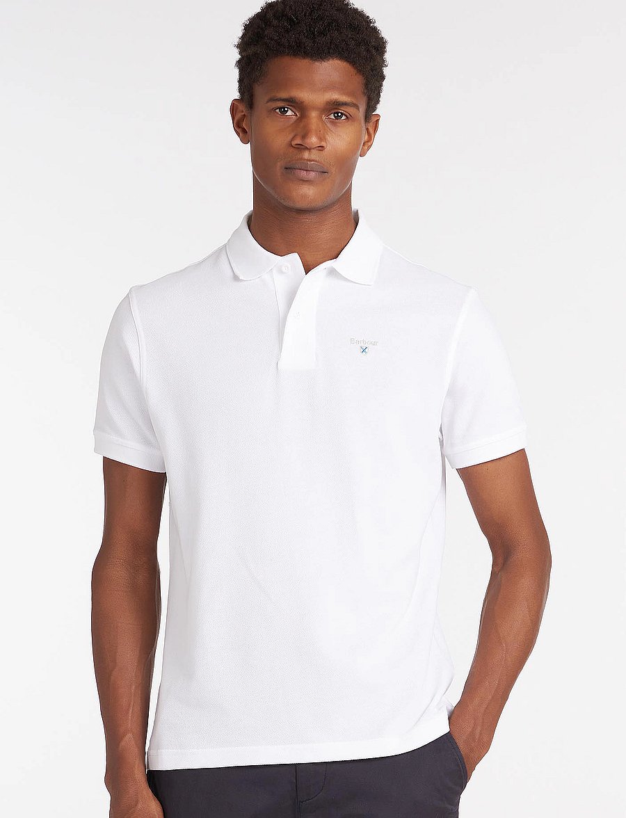 Barbour - Barbour OG Sports Polo - kortærmede poloer - white - 0