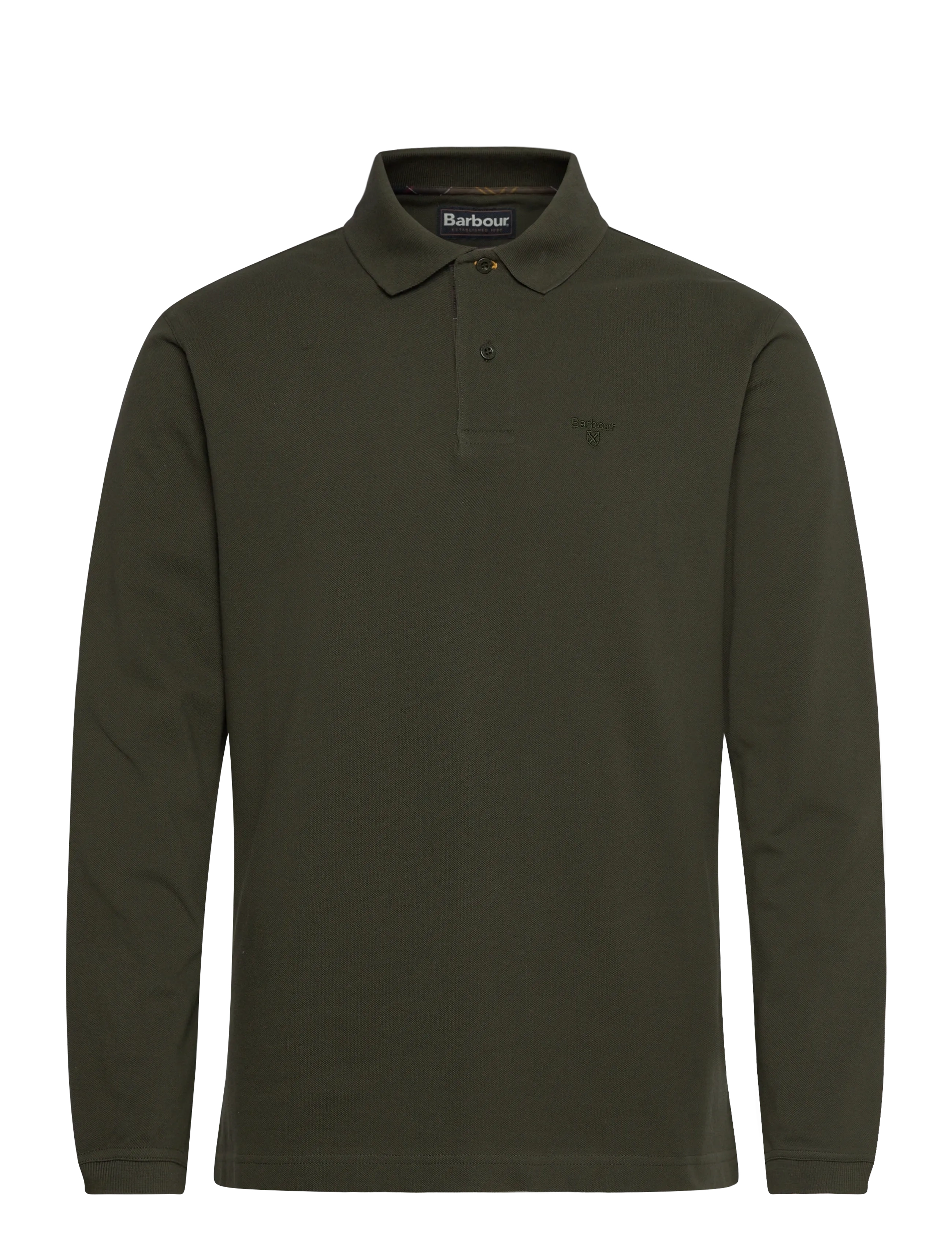 Essential Ls Tartan Pique Polo Shirt