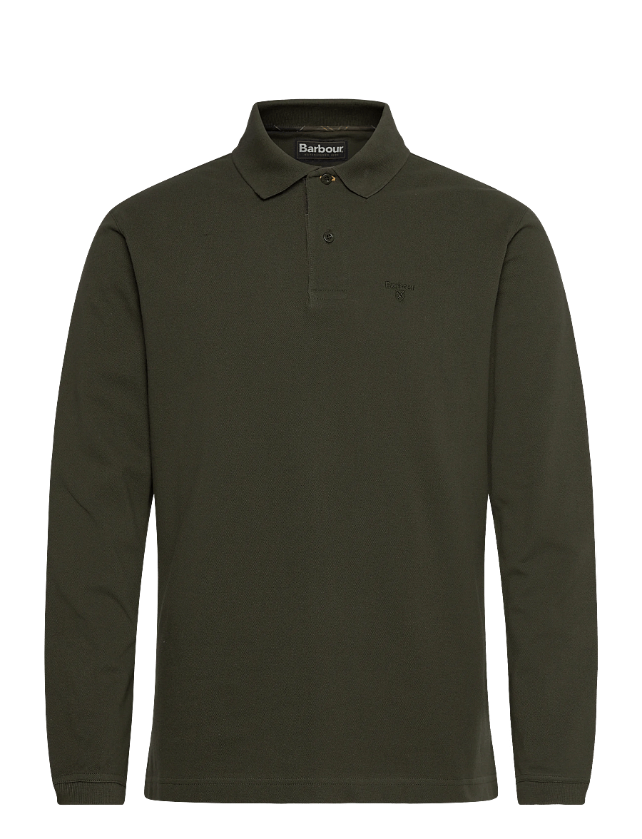 Barbour - Barbour Essential LS Tartan Pique Polo Shirt - forest - 0