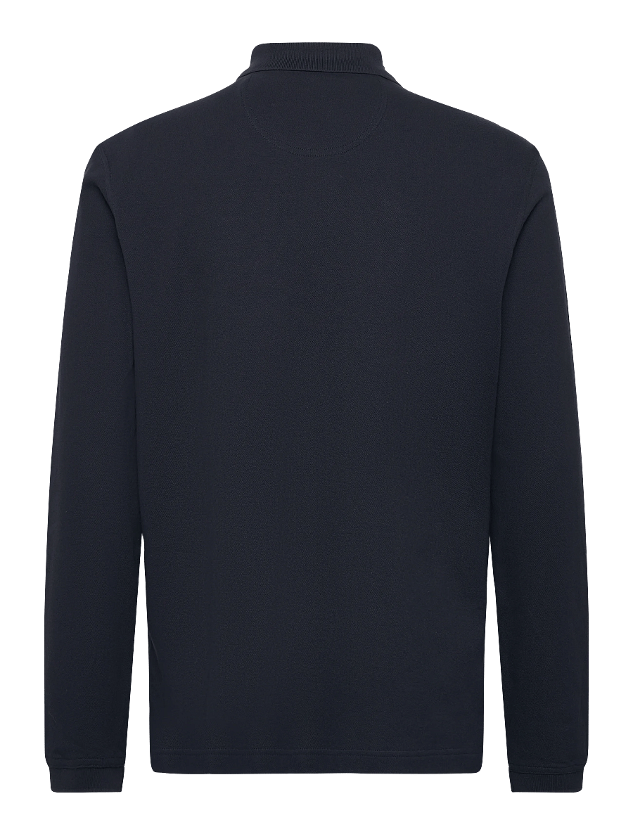 Barbour - Barbour Essential LS Tartan Pique Polo Shirt - langärmelig - navy - 1
