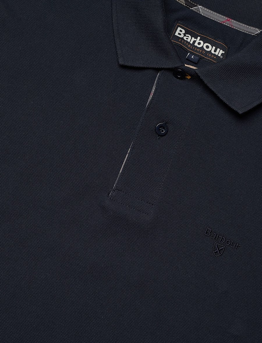 Barbour - Barbour Essential LS Tartan Pique Polo Shirt - langärmelig - navy - 2