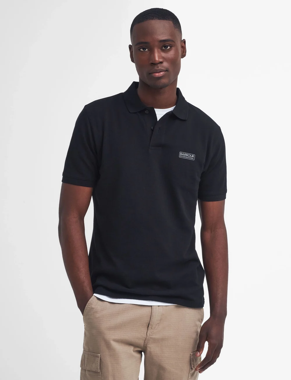 Barbour - B.Intl Essential Polo Shirt - kurzärmelig - black/pewter - 0