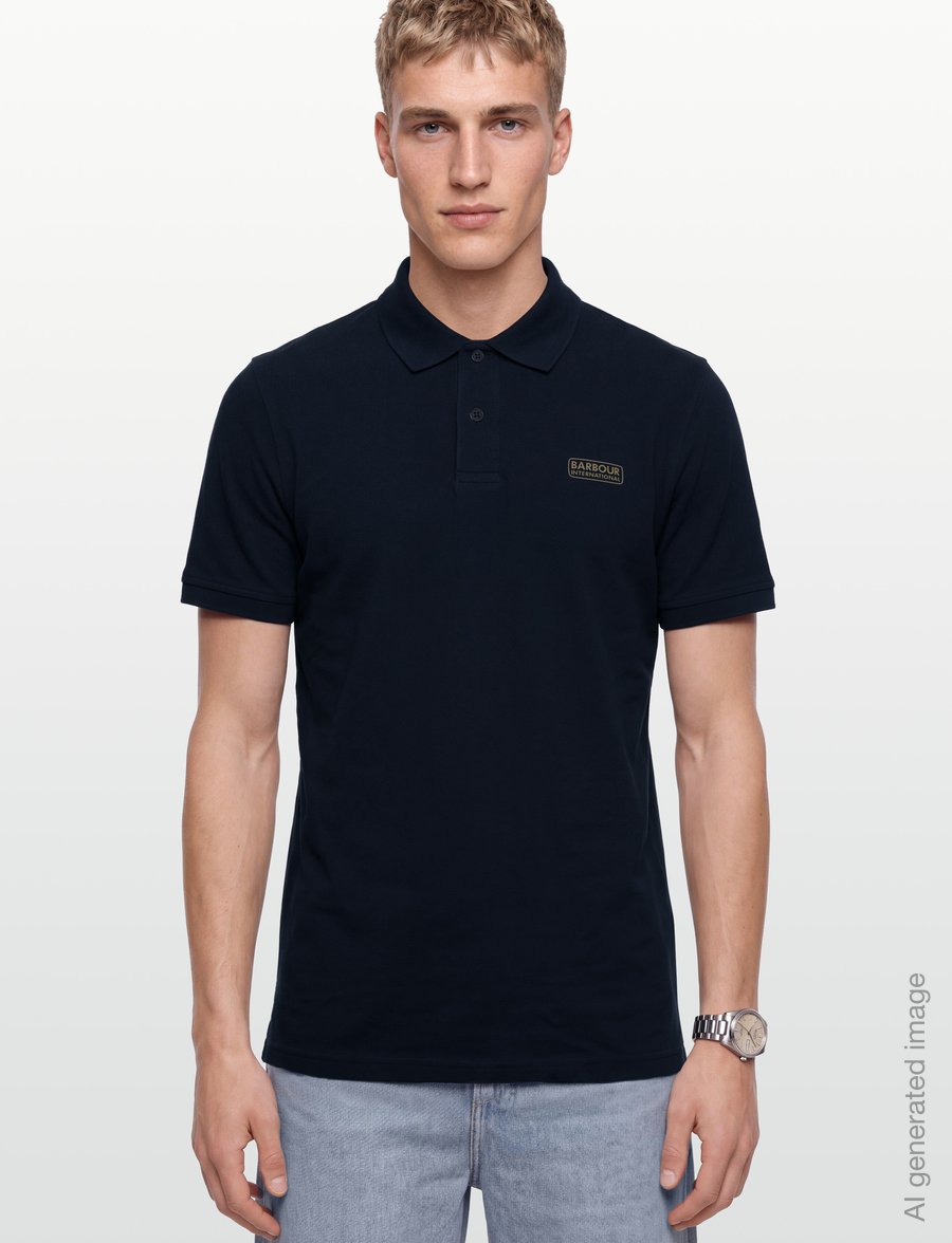 Barbour - B.Intl Essential Polo Shirt - kortärmade pikéer - navy blazer - 3