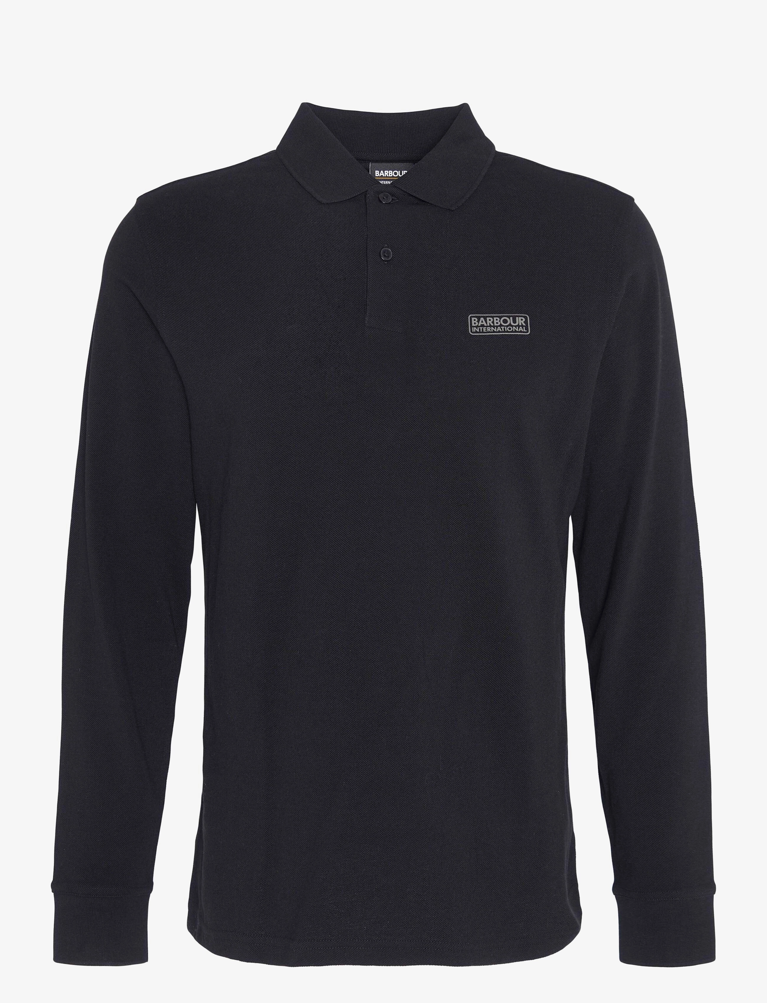Barbour B.Intl Long Sleeve Polo Shirt - Apģērbi - BLACK/PEWTER / black
