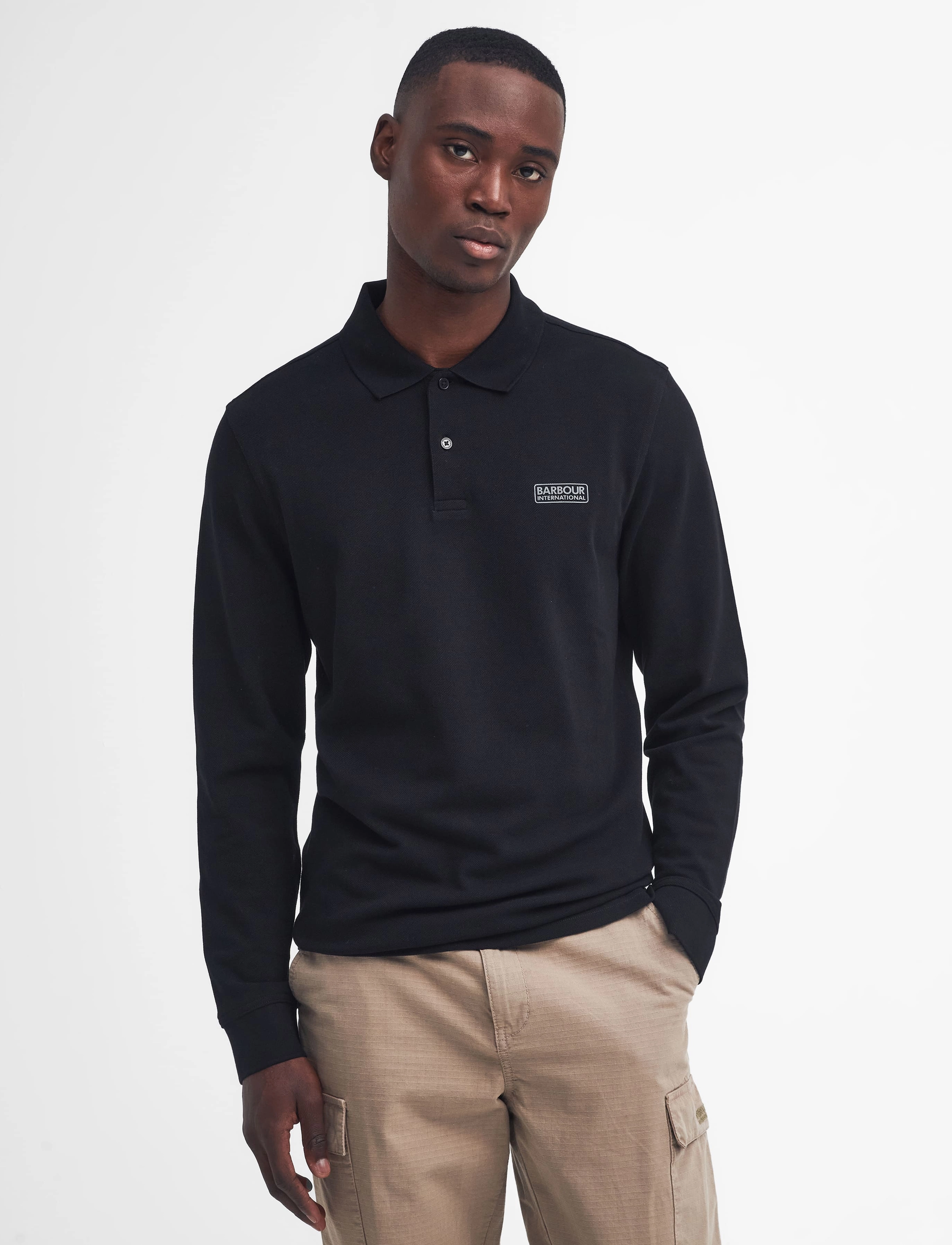 Barbour - B.Intl Long Sleeve Polo Shirt - black/pewter - 1