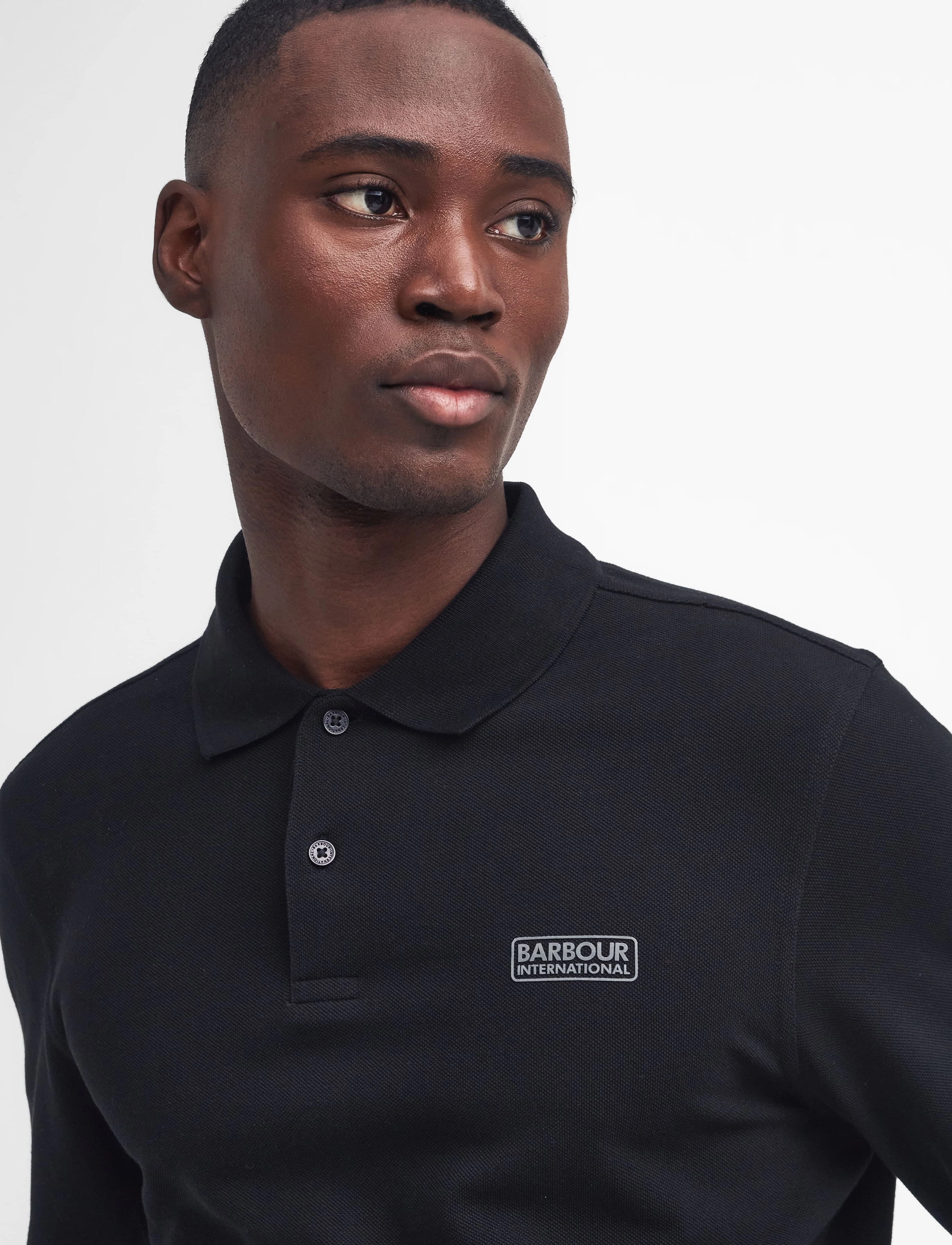 Barbour - B.Intl Long Sleeve Polo Shirt - black/pewter - 4