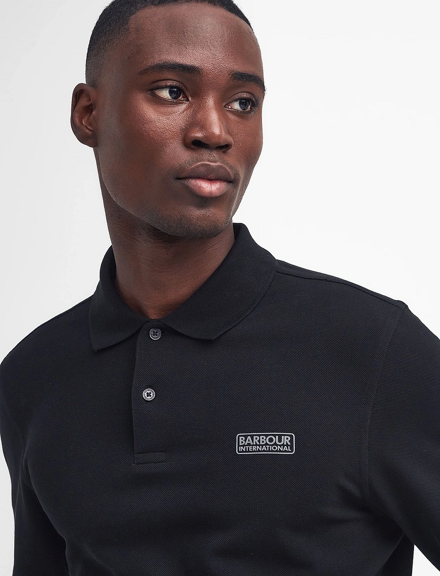 Barbour - B.Intl Long Sleeve Polo Shirt - black/pewter - 4