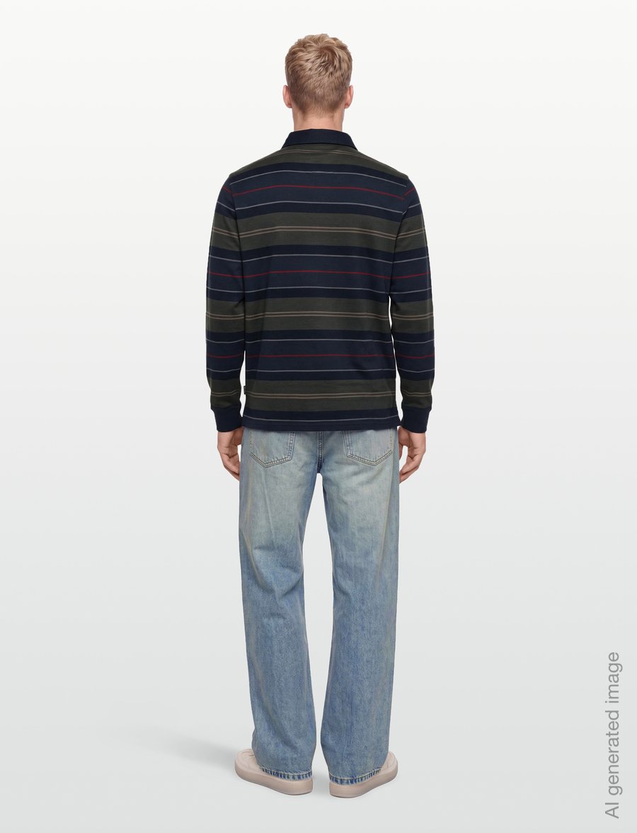 Barbour - Barbour Frith Tartan Stripe Rugby Shirt - poloer i strik med lange ærmer - navy - 4