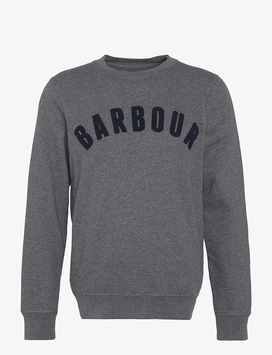 Barbour - Barbour Prep Logo Crew Neck Sweatshirt - shoppa efter tillfälle - mid grey marl - 1