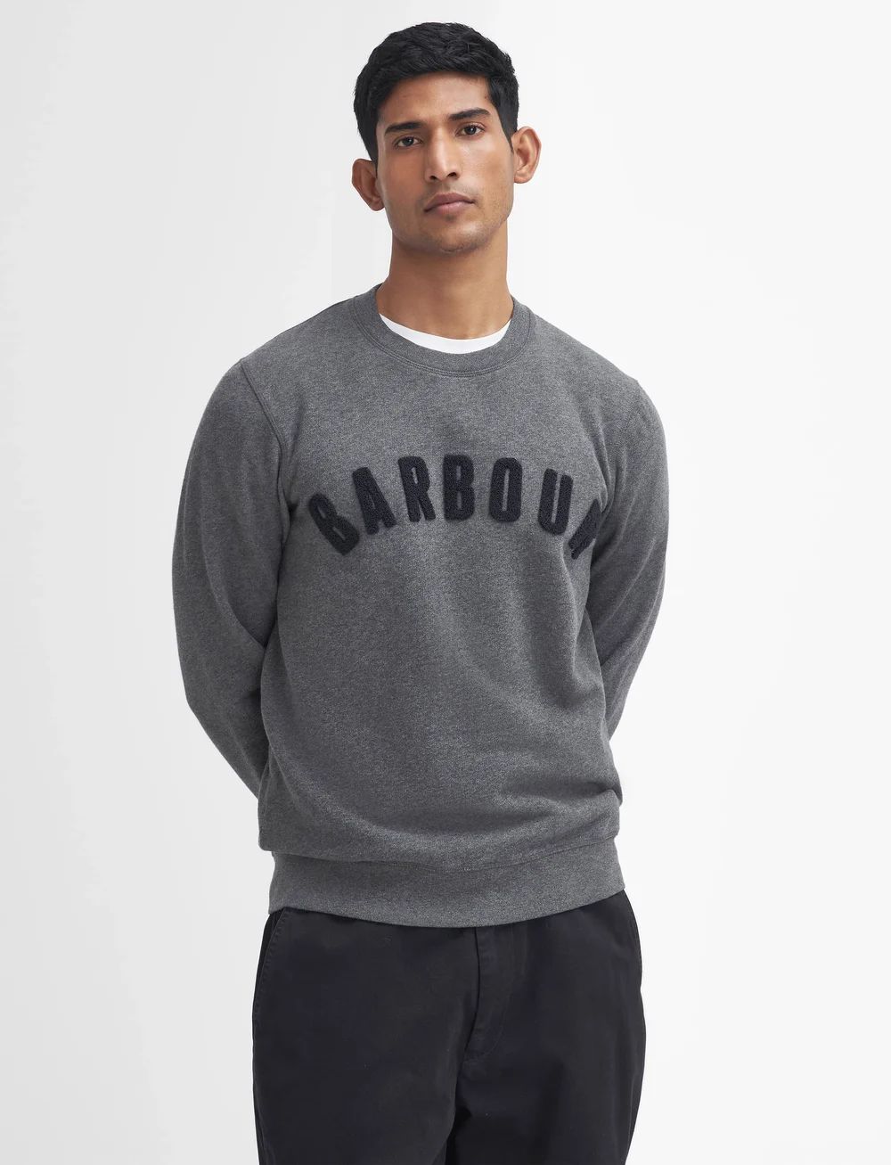 Barbour - Barbour Prep Logo Crew - shoppa efter tillfälle - mid grey marl - 0