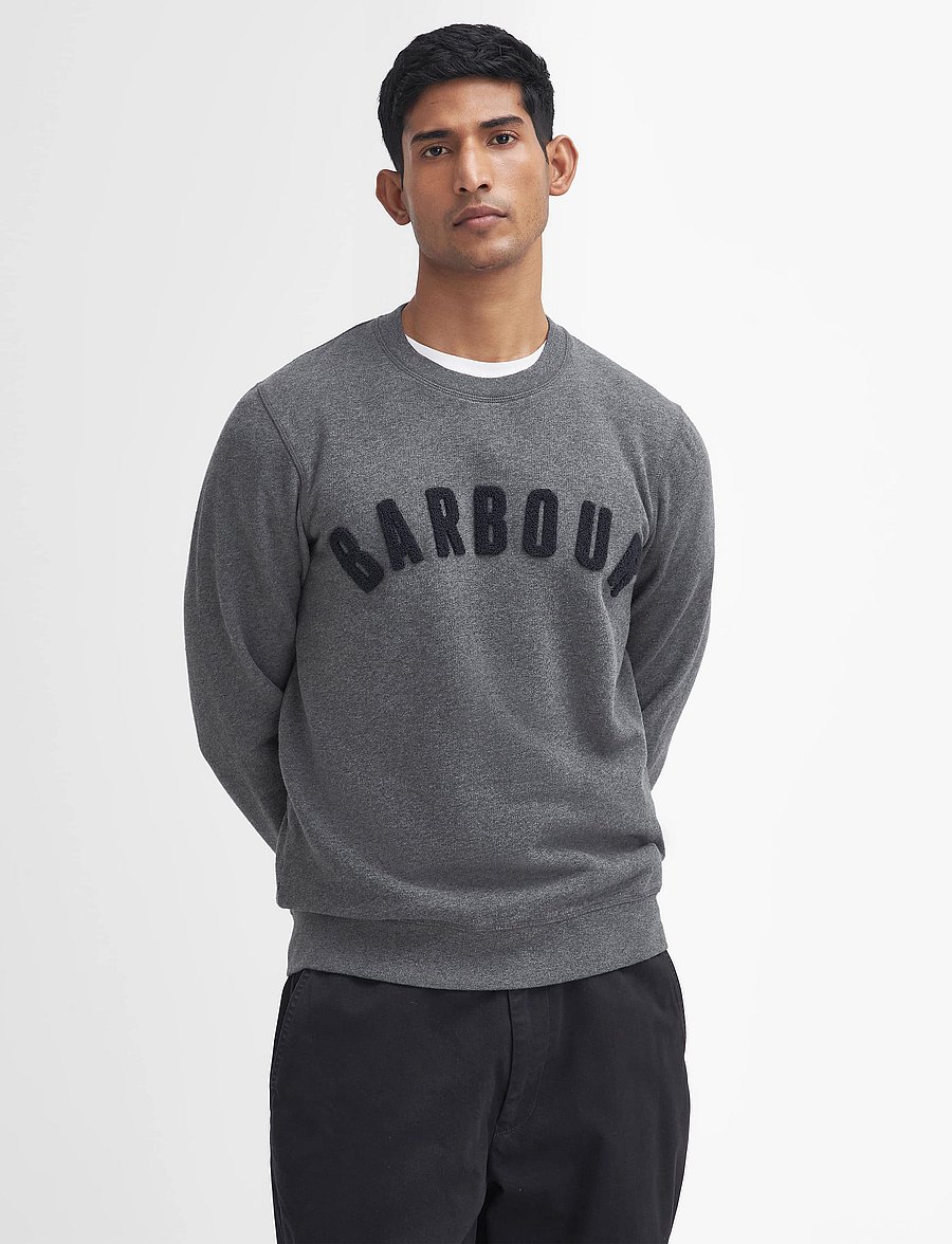 Barbour - Barbour Prep Logo Crew Neck Sweatshirt - shoppa efter tillfälle - mid grey marl - 0