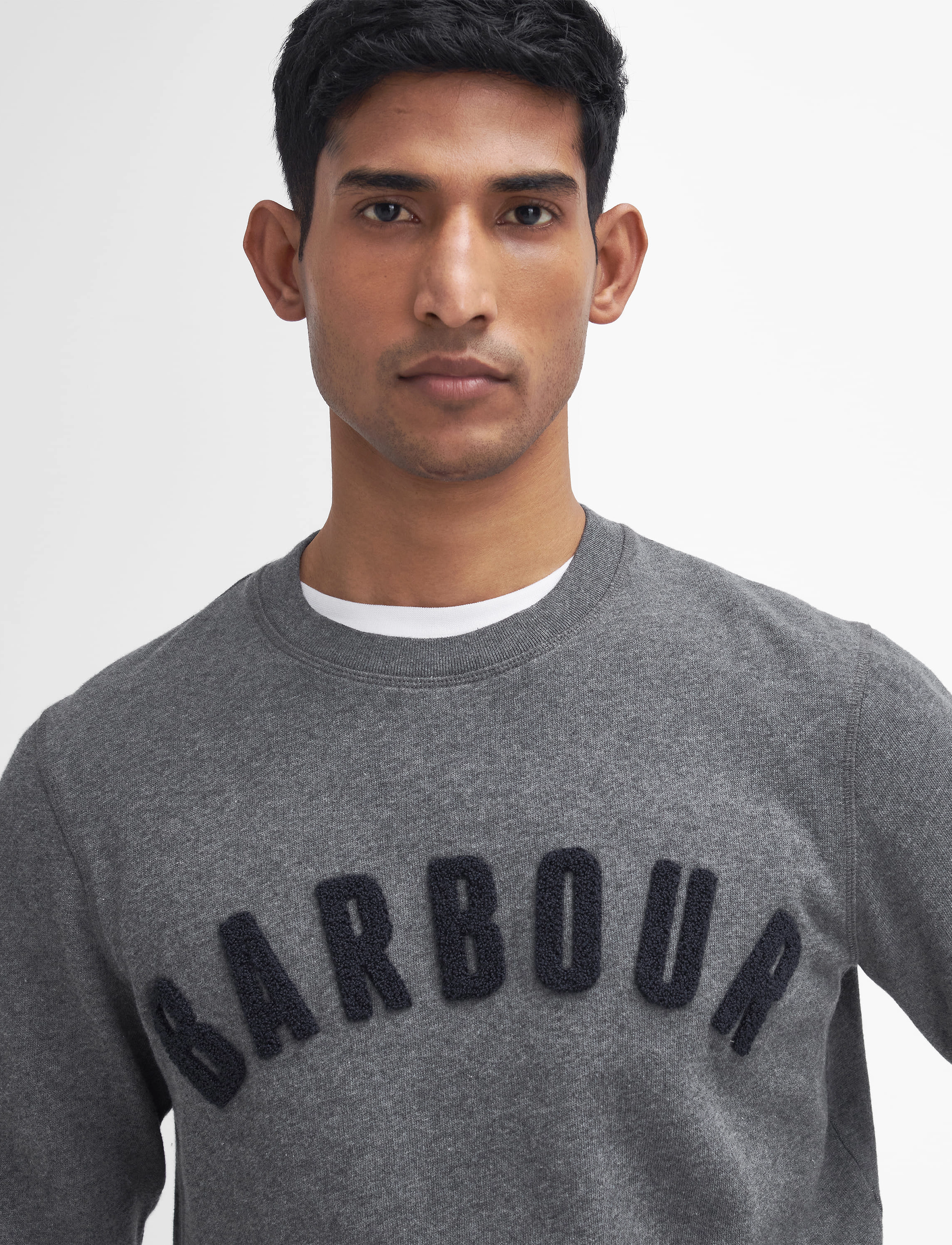 Barbour - Barbour Prep Logo Crew Neck Sweatshirt - shoppa efter tillfälle - mid grey marl - 5