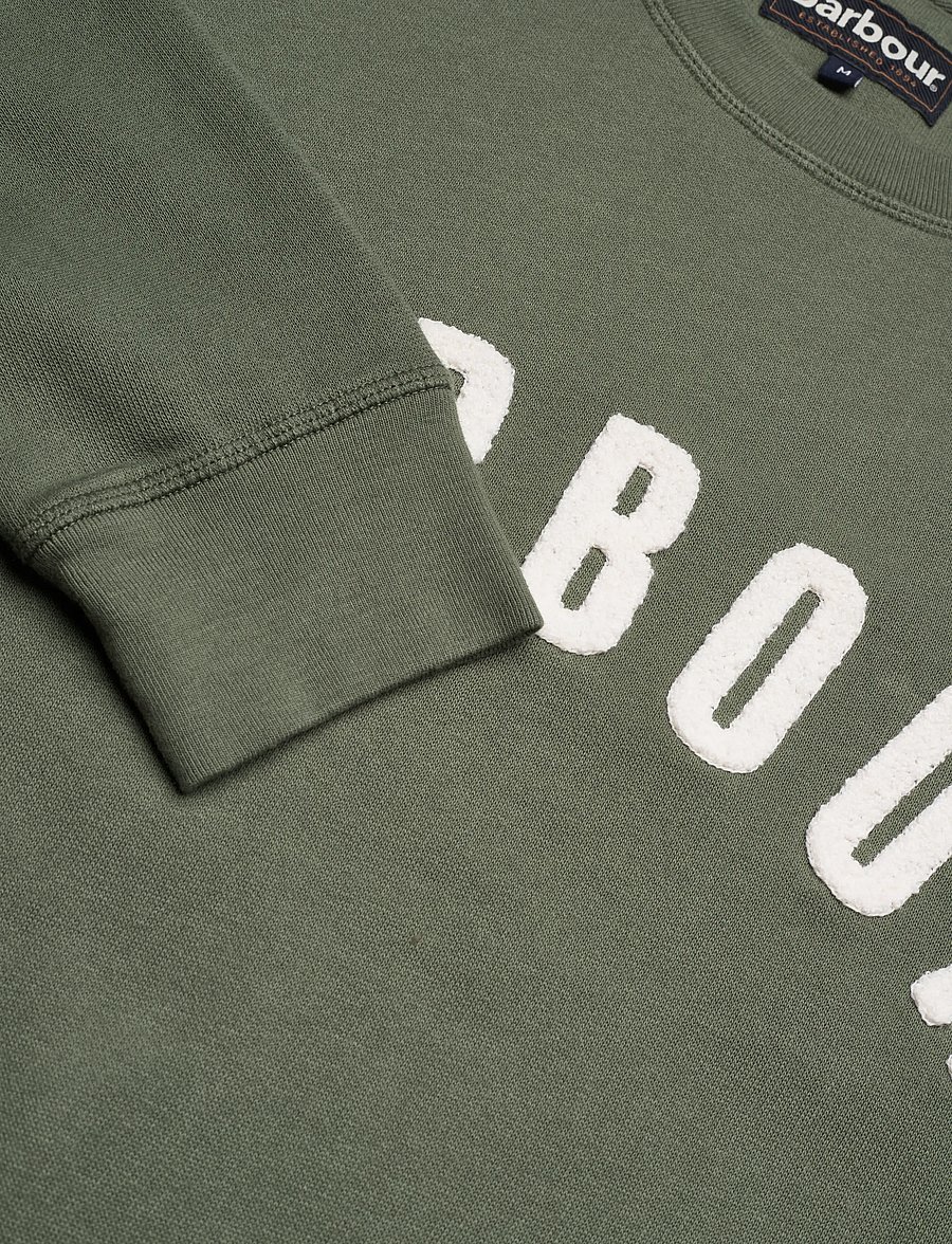 Barbour - Barbour Prep Logo Crew Neck Sweatshirt - sweatshirts - sage - 2