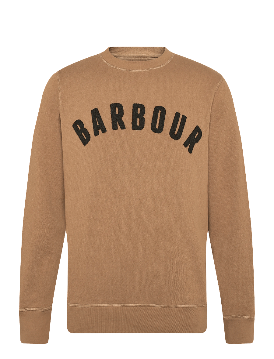 Barbour - Barbour Prep Logo Crew Neck Sweatshirt - shop efter anledning - sandstone - 1