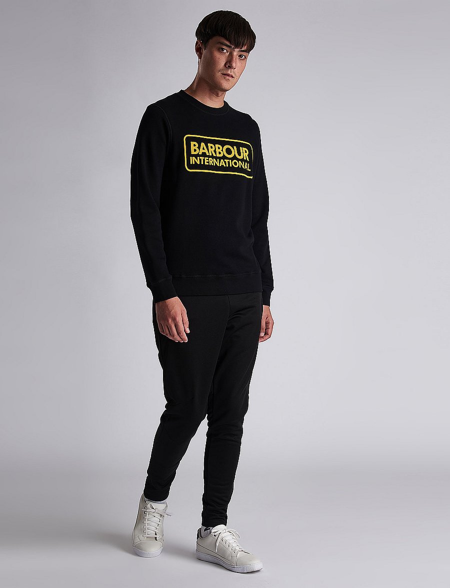 Barbour - B.Intl Large Logo Swea - dressipluusid - black - 4