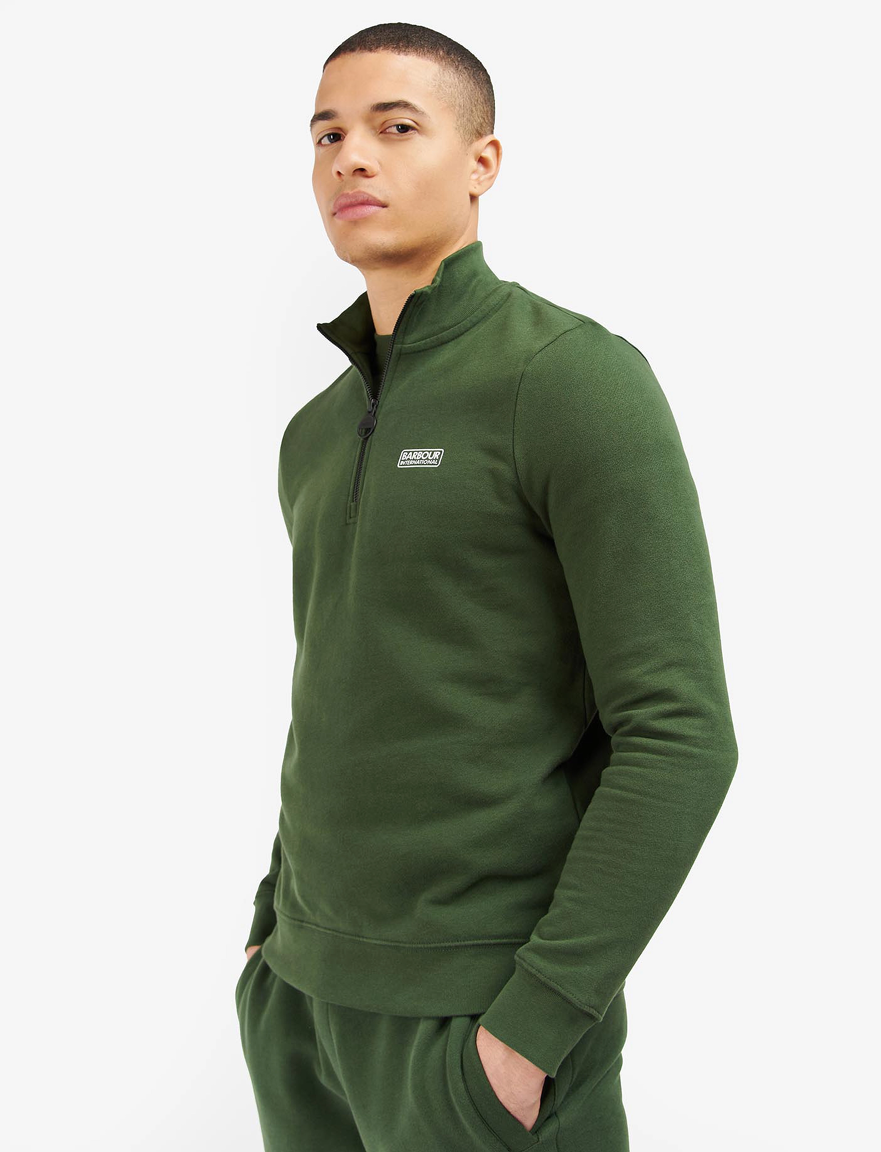 Barbour - B.Intl Essential H Zip - kombu green - 2