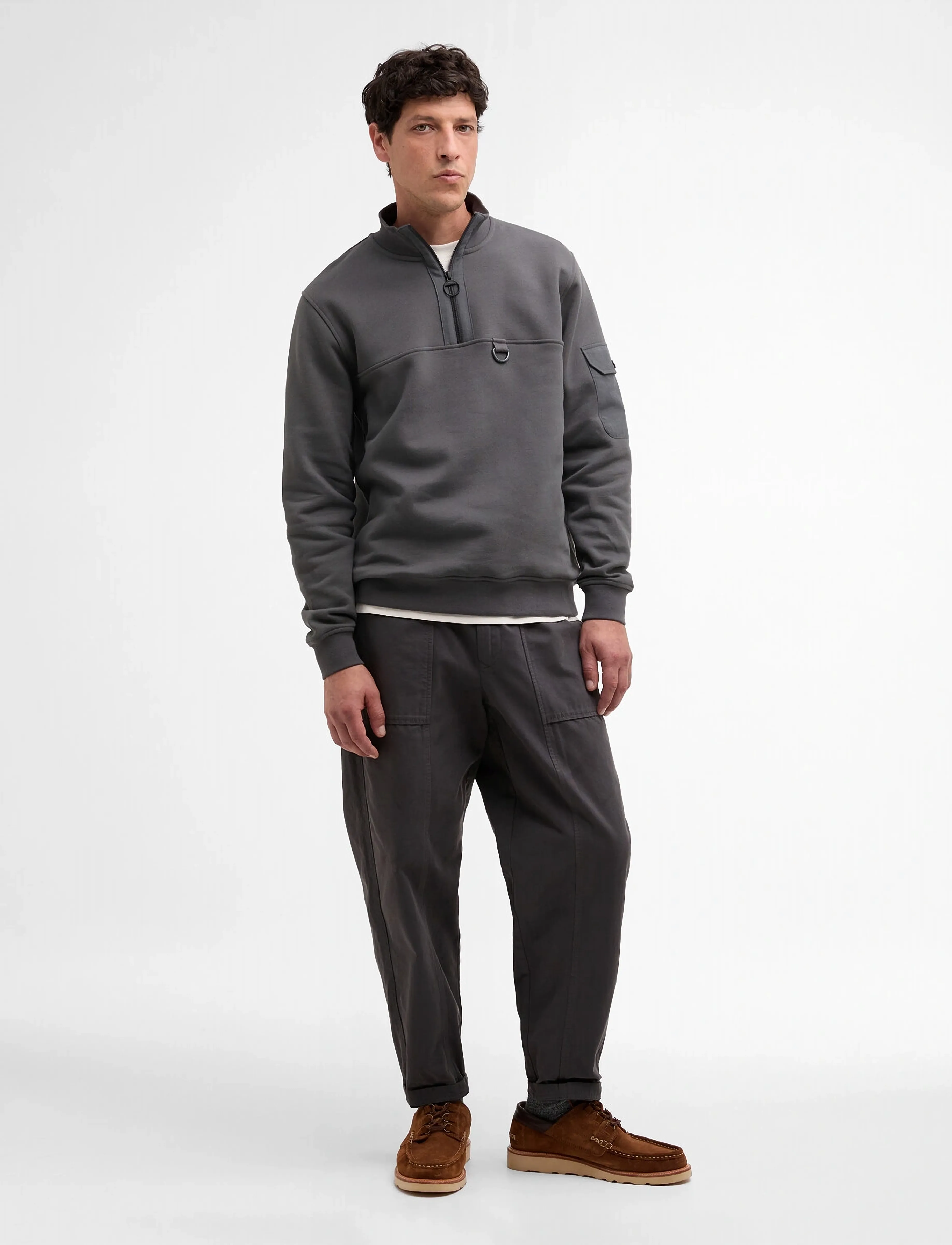 Barbour - Barbour Galloway HZ - hálfrenndar peysur - asphalt - 2
