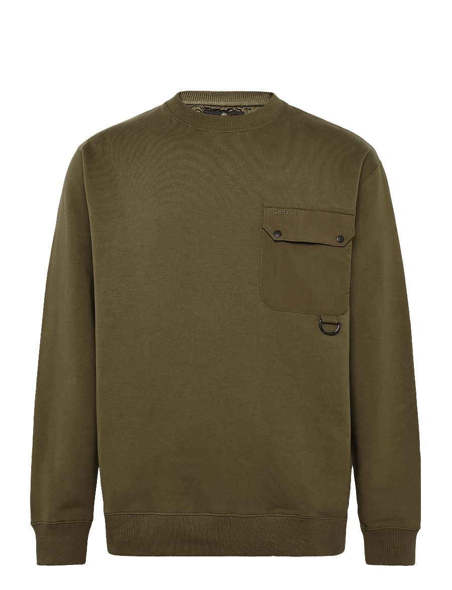Barbour - Barbour Pitt Crew Neck Sweatshirt - sweatshirts - beech - 0