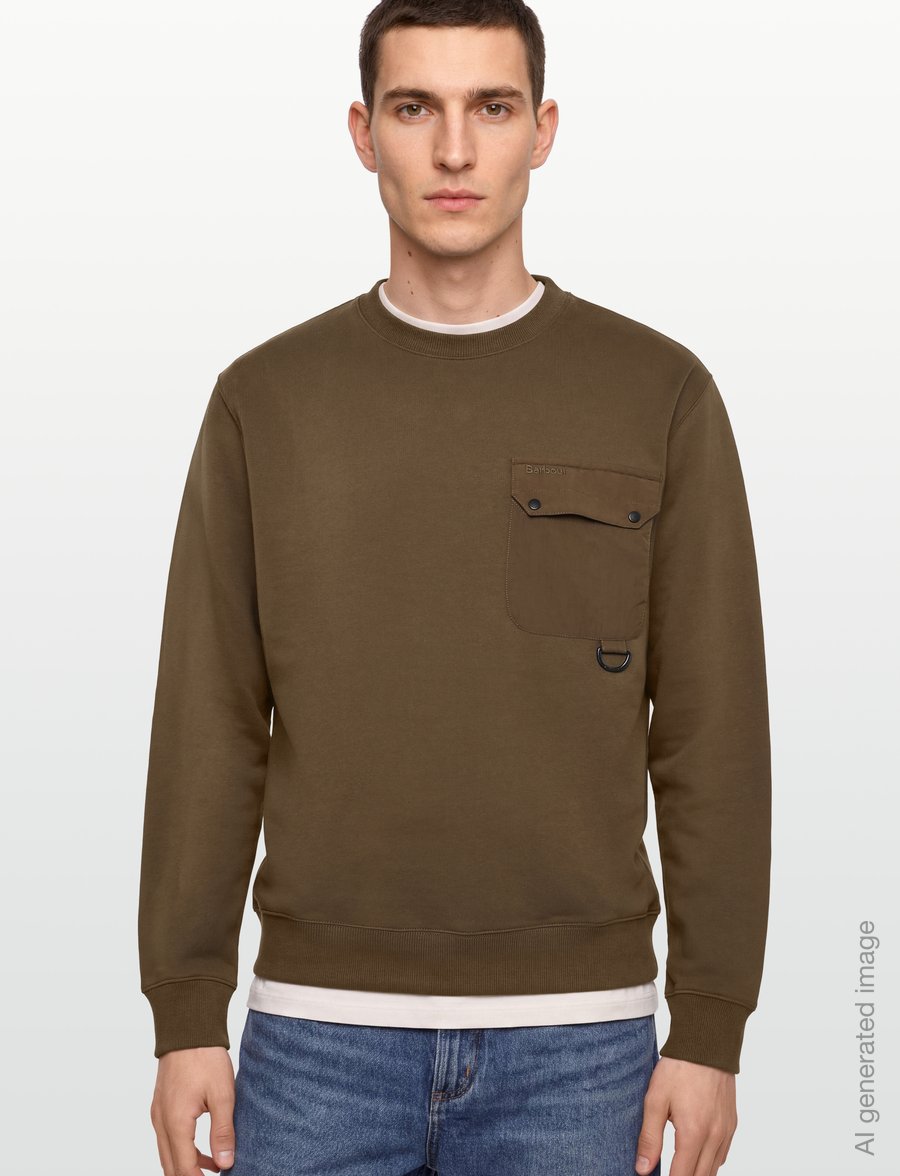 Barbour - Barbour Pitt Crew Neck Sweatshirt - shop efter anledning - beech - 3