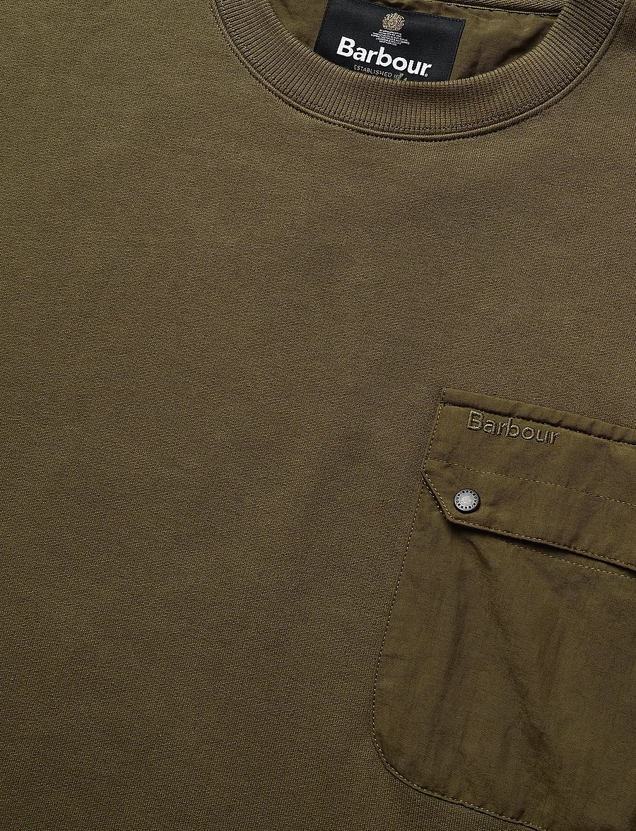 Barbour - Barbour Pitt Crew Neck Sweatshirt - sweatshirts - beech - 2