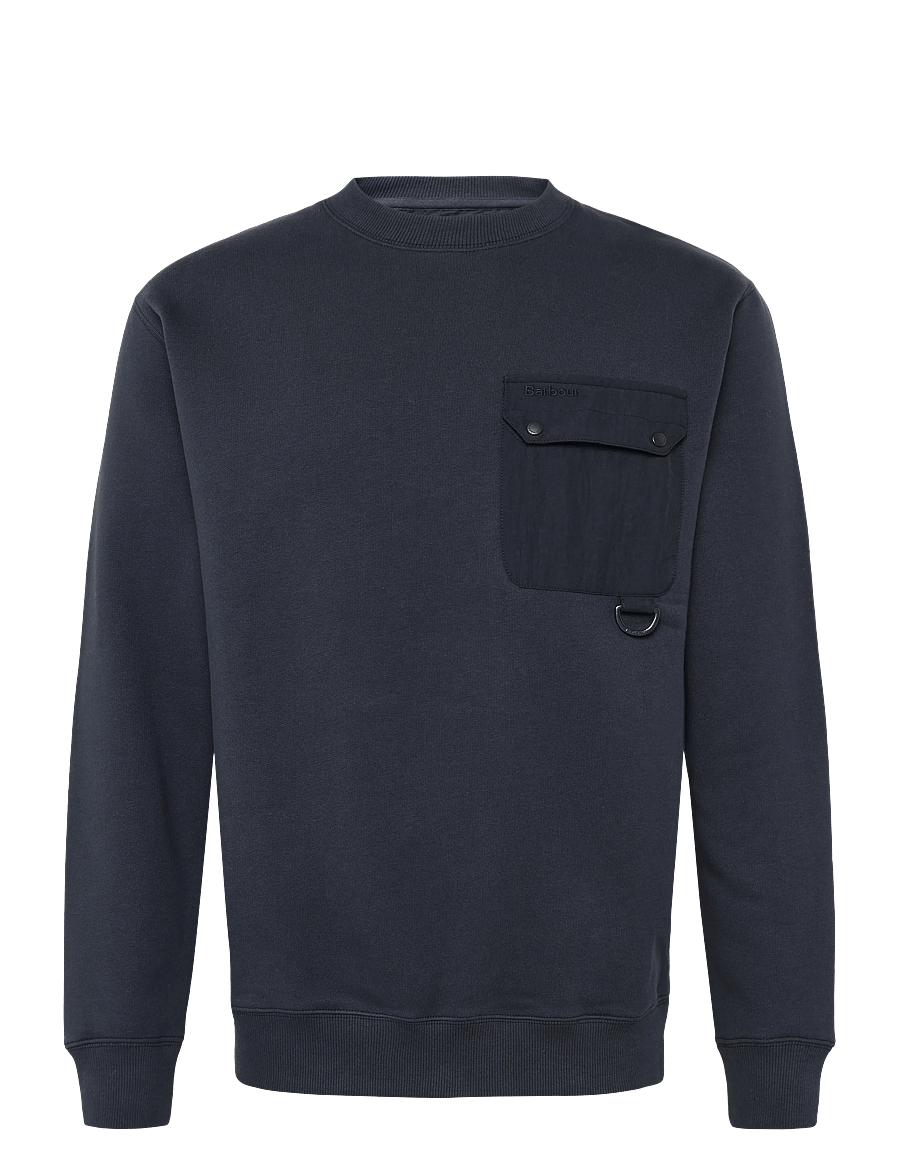 Barbour - Barbour Pitt Crew Neck Sweatshirt - sweatshirts - dark navy - 0