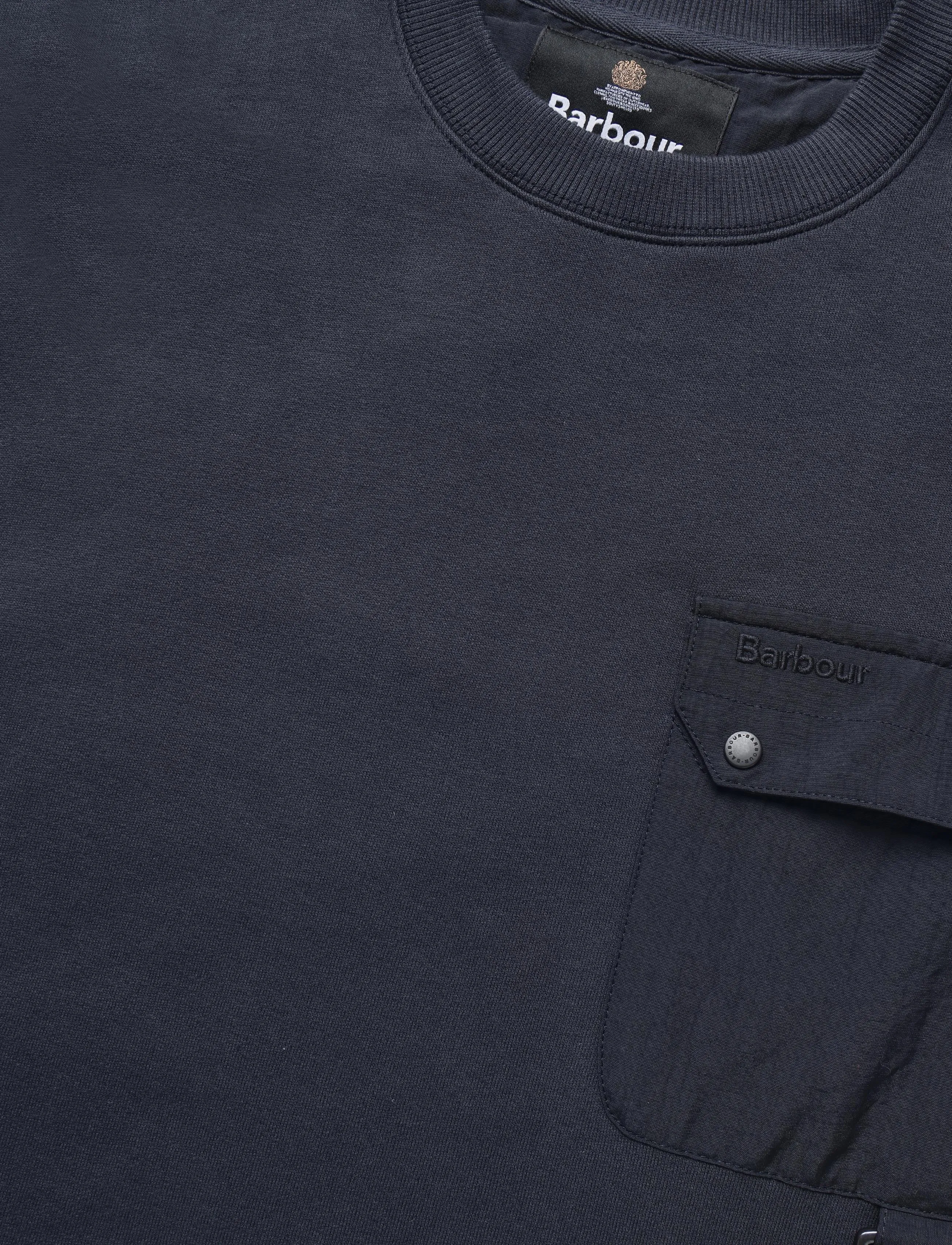 Barbour - Barbour Pitt Crew Neck Sweatshirt - sweatshirts - dark navy - 2