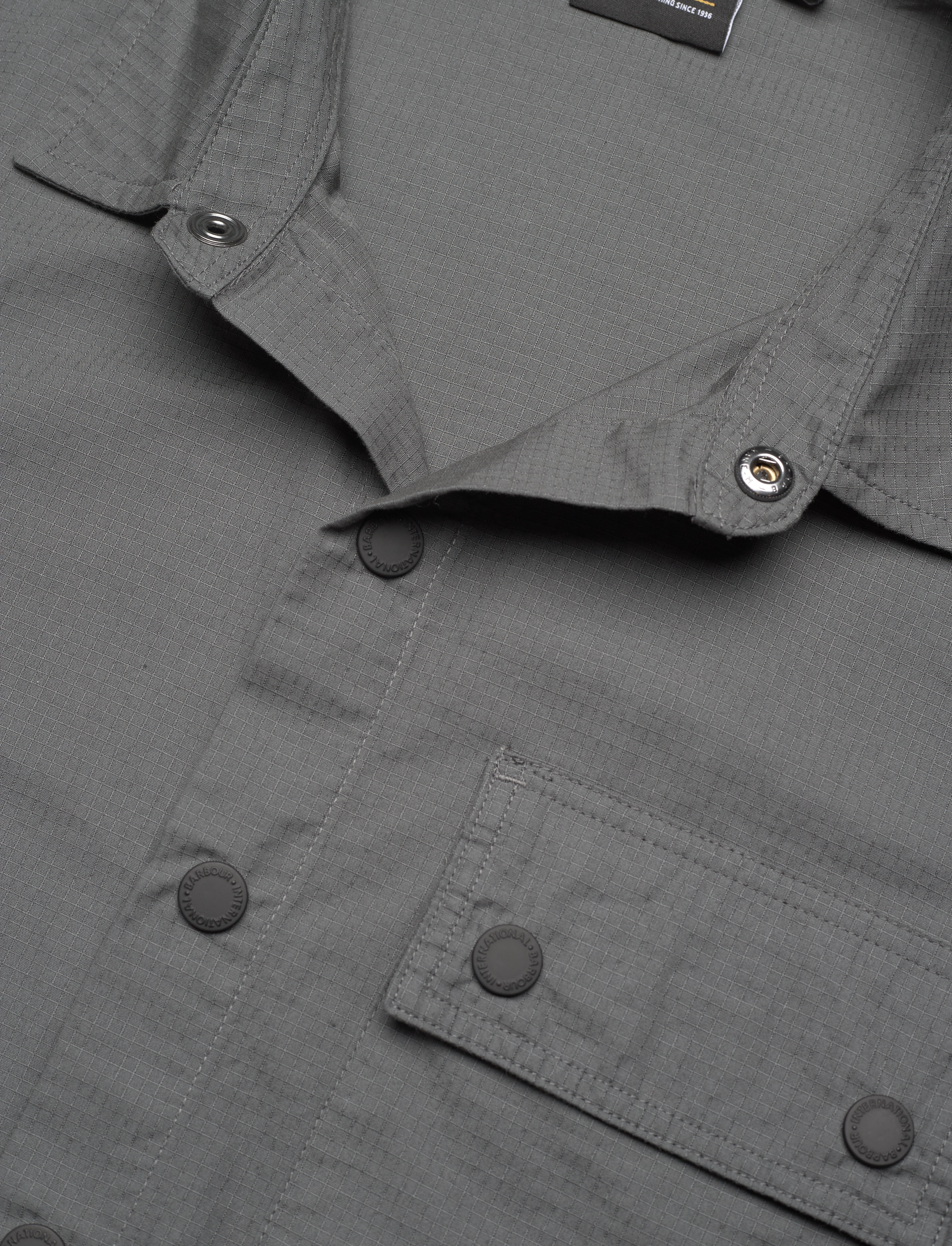 Barbour - B.Intl Bolt Overshirt Charcoal, XL - grey - 2