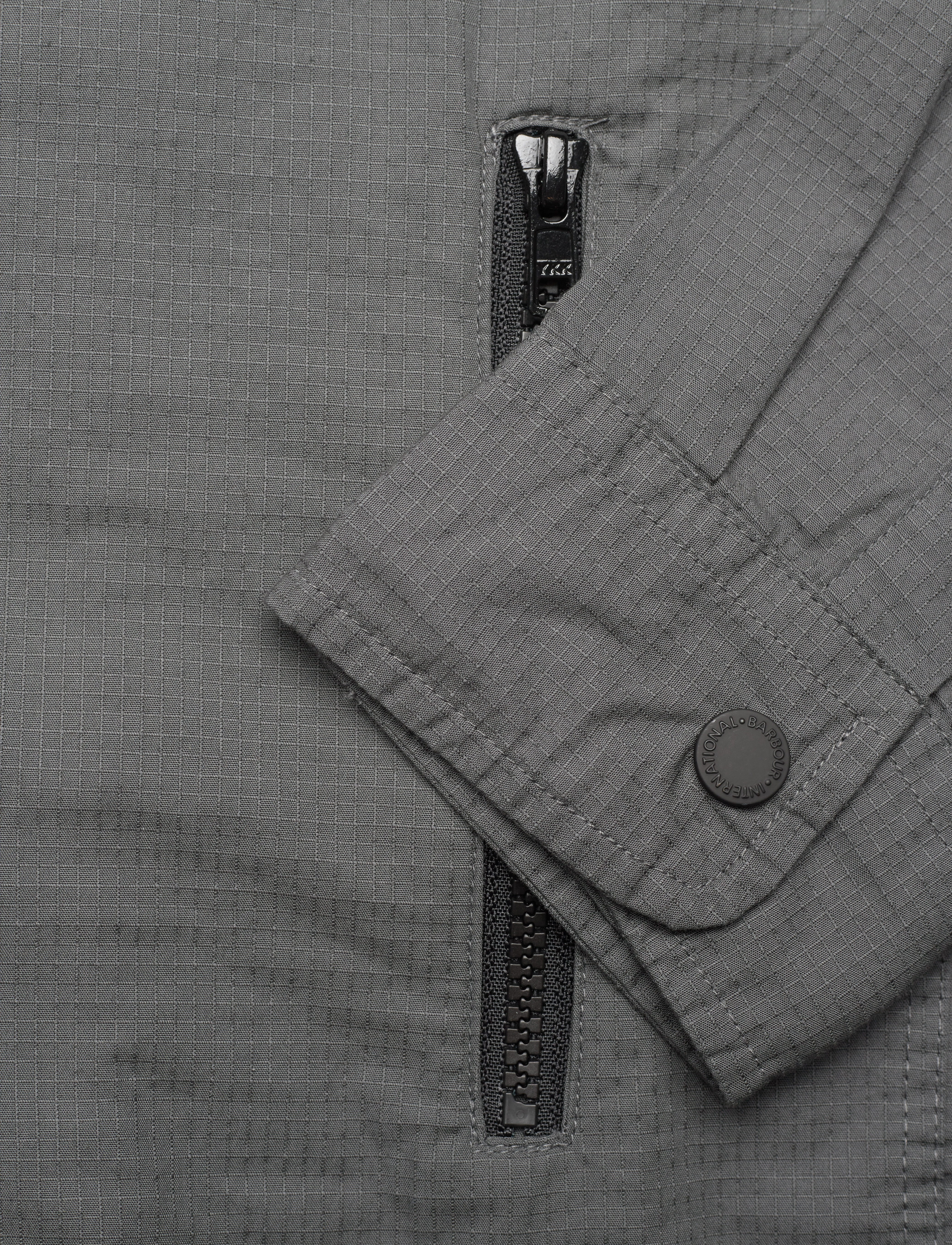 Barbour - B.Intl Bolt Overshirt Charcoal, XL - grey - 3