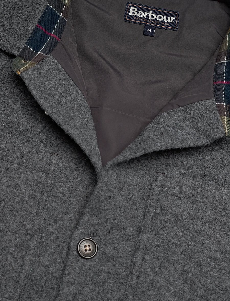 Barbour - Barbour Marlow Tailored Wool Blend Overshirt - grey - 2
