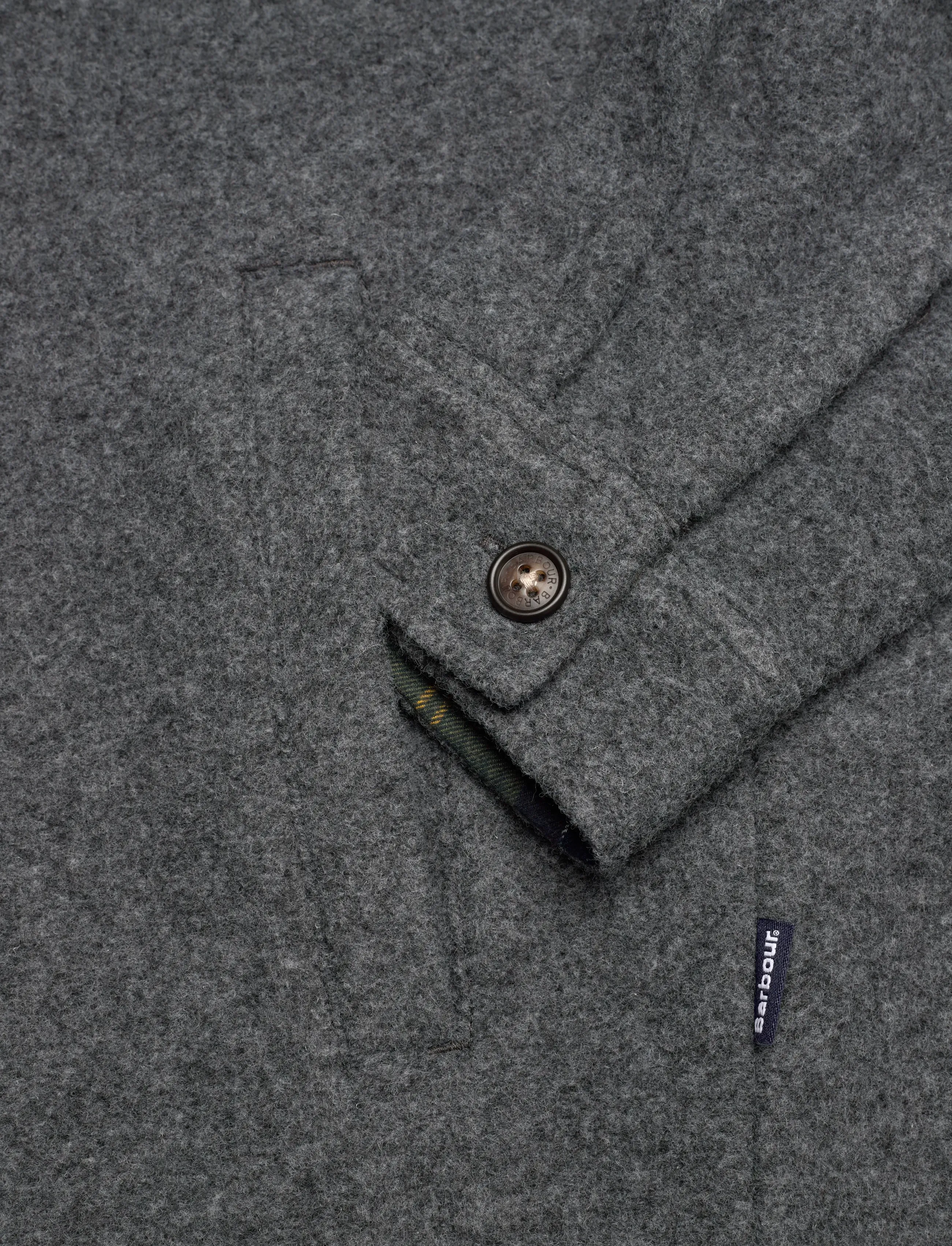 Barbour - Barbour Marlow Tailored Wool Blend Overshirt - grey - 3