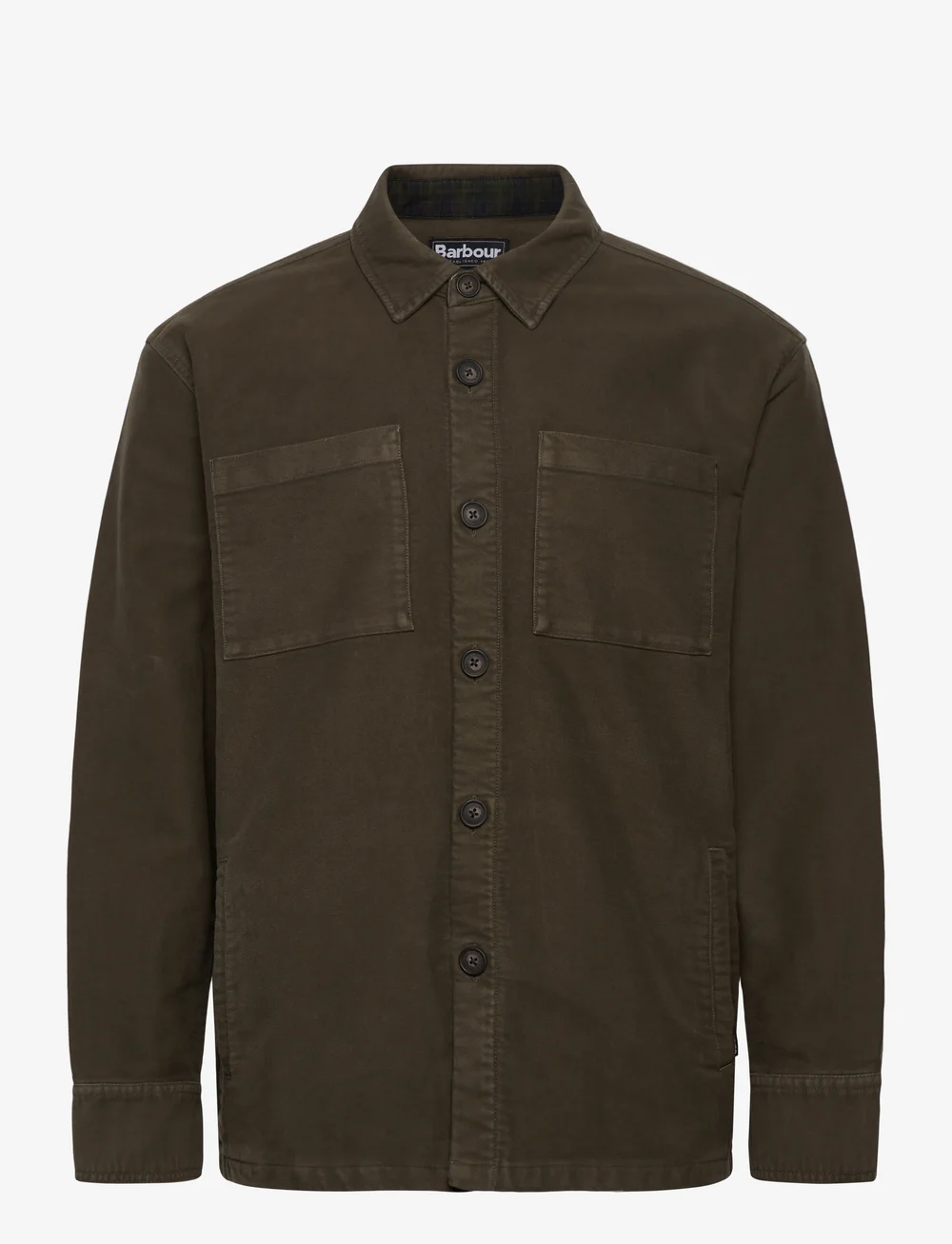 Barbour - Barbour Regular Moleskin Overshirt - light jackets - olive - 0