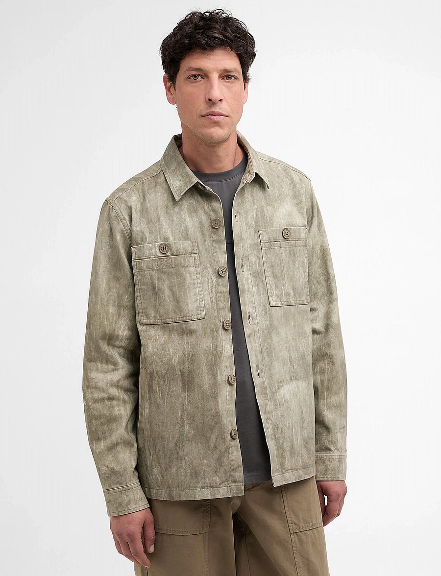 Barbour - Barbour Ross Overshirt - marškinių tipo švarkai - grey olive - 0