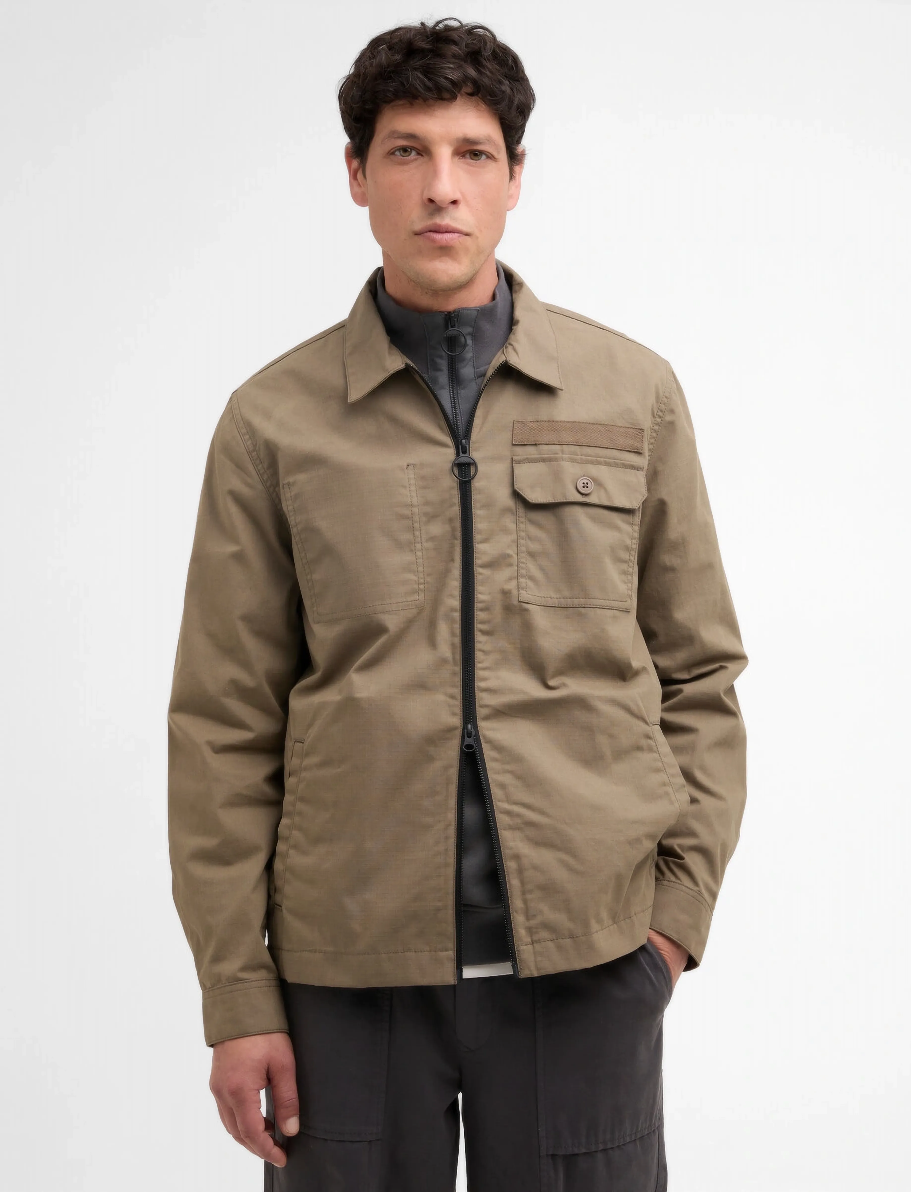 Barbour Barbour Crail Wax Ovsh - Kläder - CONCRETE / beige