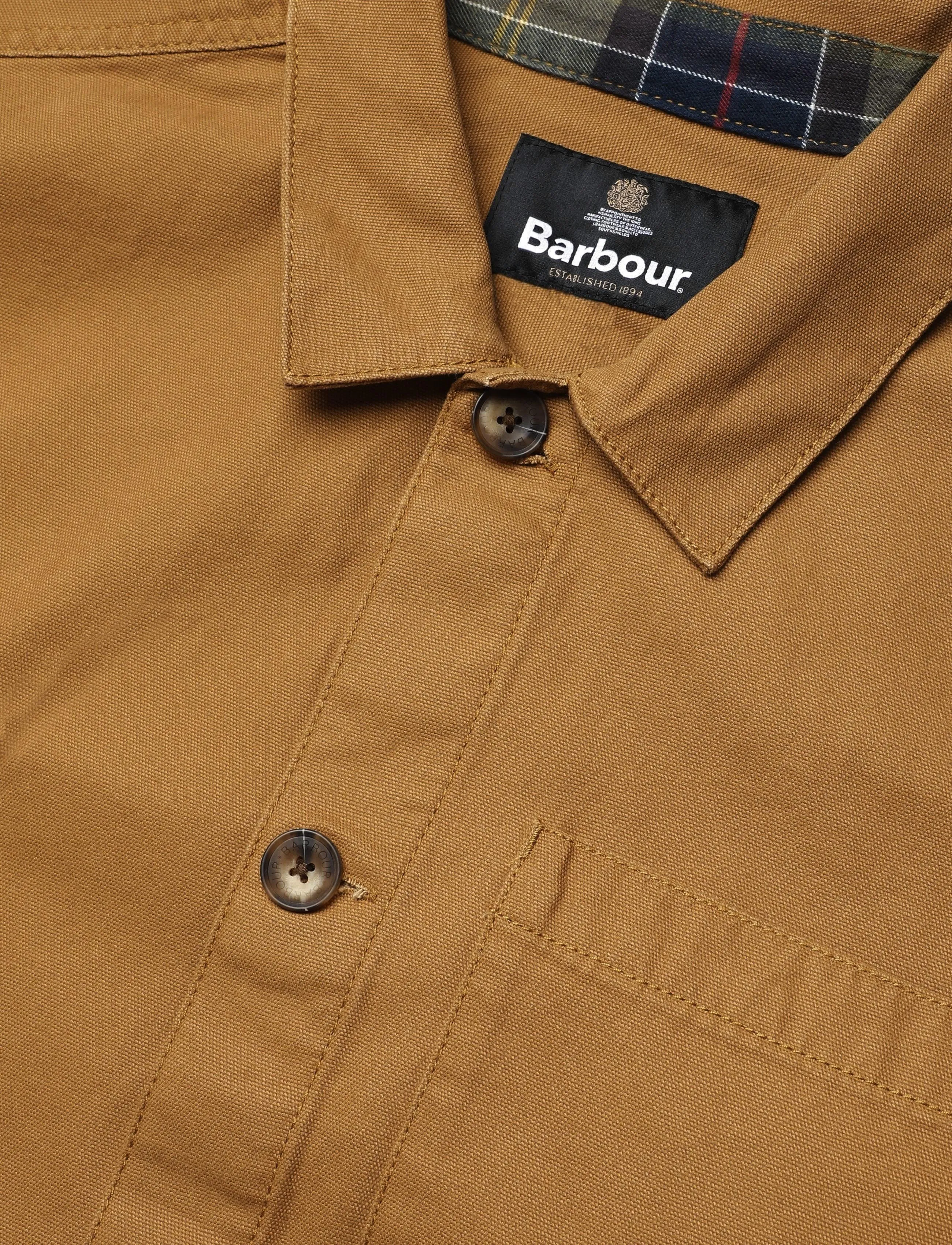 Barbour - Barbour Tartan Trimmed Washed Overshirt - forårsjakker - cinammon - 5