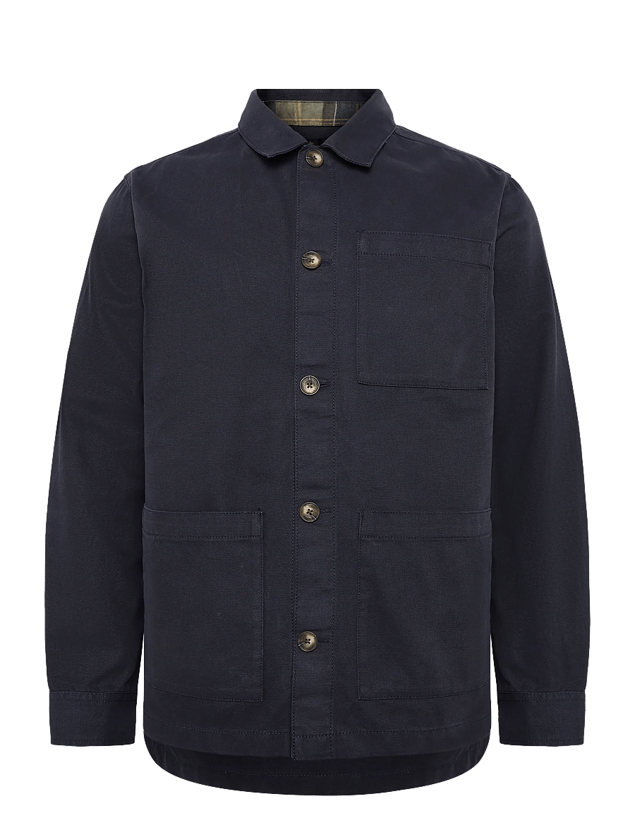 Barbour - Barbour Tartan Trimmed Washed Overshirt - dark navy - 0