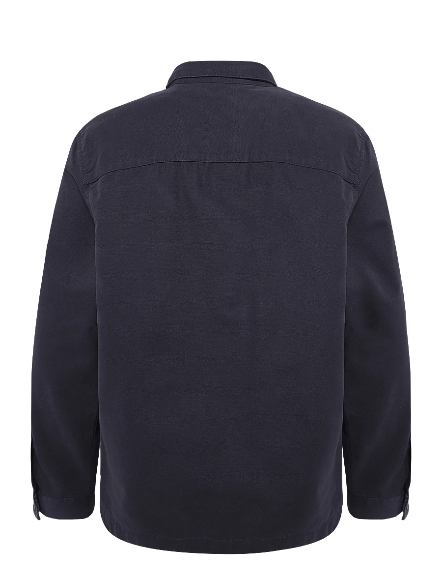 Barbour - Barbour Tartan Trimmed Washed Overshirt - dark navy - 1