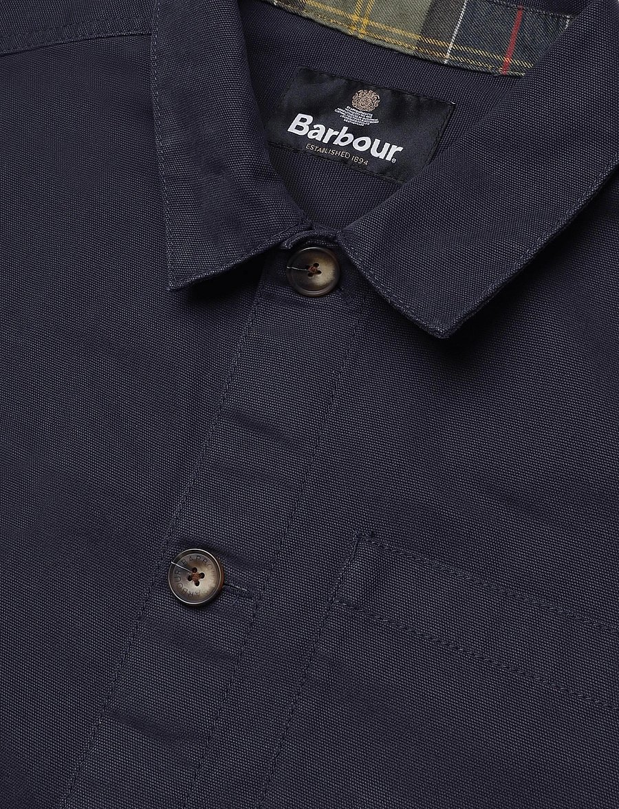 Barbour - Barbour Tartan Trimmed Washed Overshirt - dark navy - 2